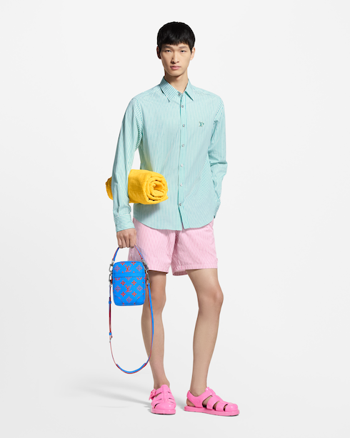 Monogram Striped Casual Shorts in Men's Ready-to-Wear Pants collections by Louis Vuitton