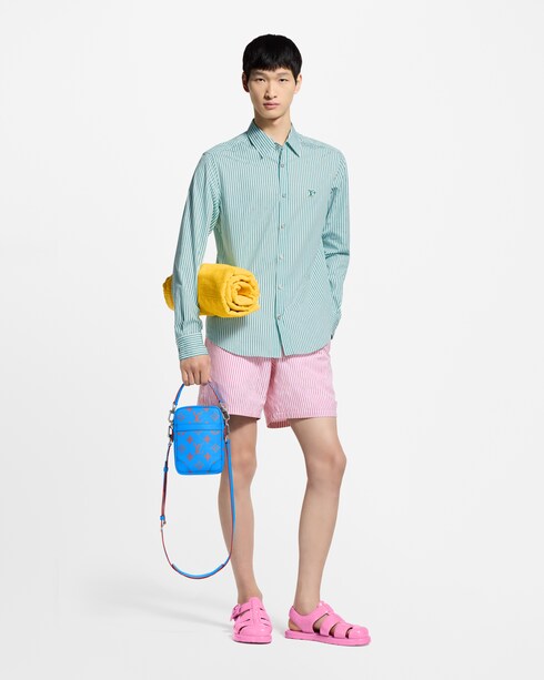 Monogram Striped Shirt in Pria's Pakaian Kemeja collections by Louis Vuitton