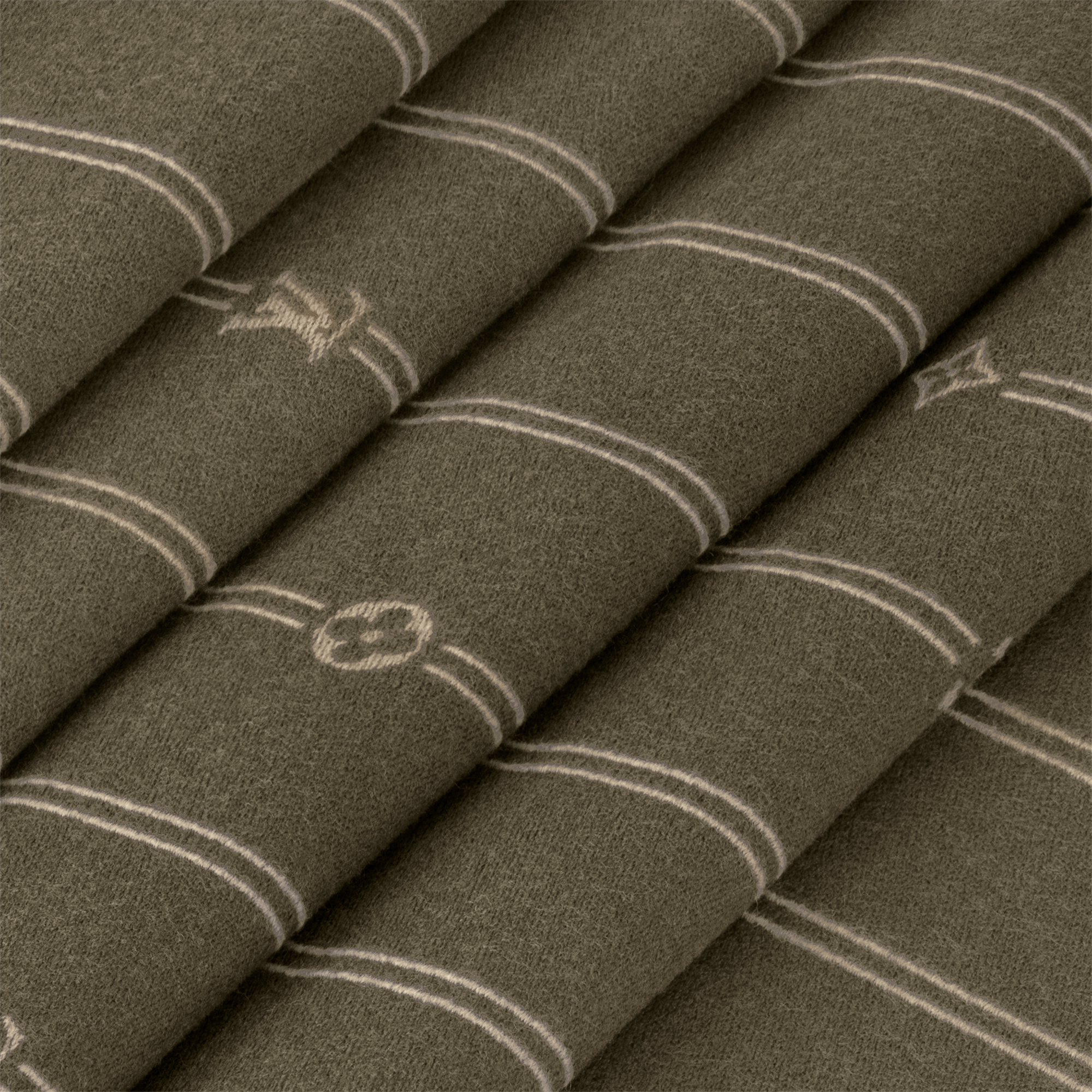 Monogram Stripes Scarf S00 in Pria