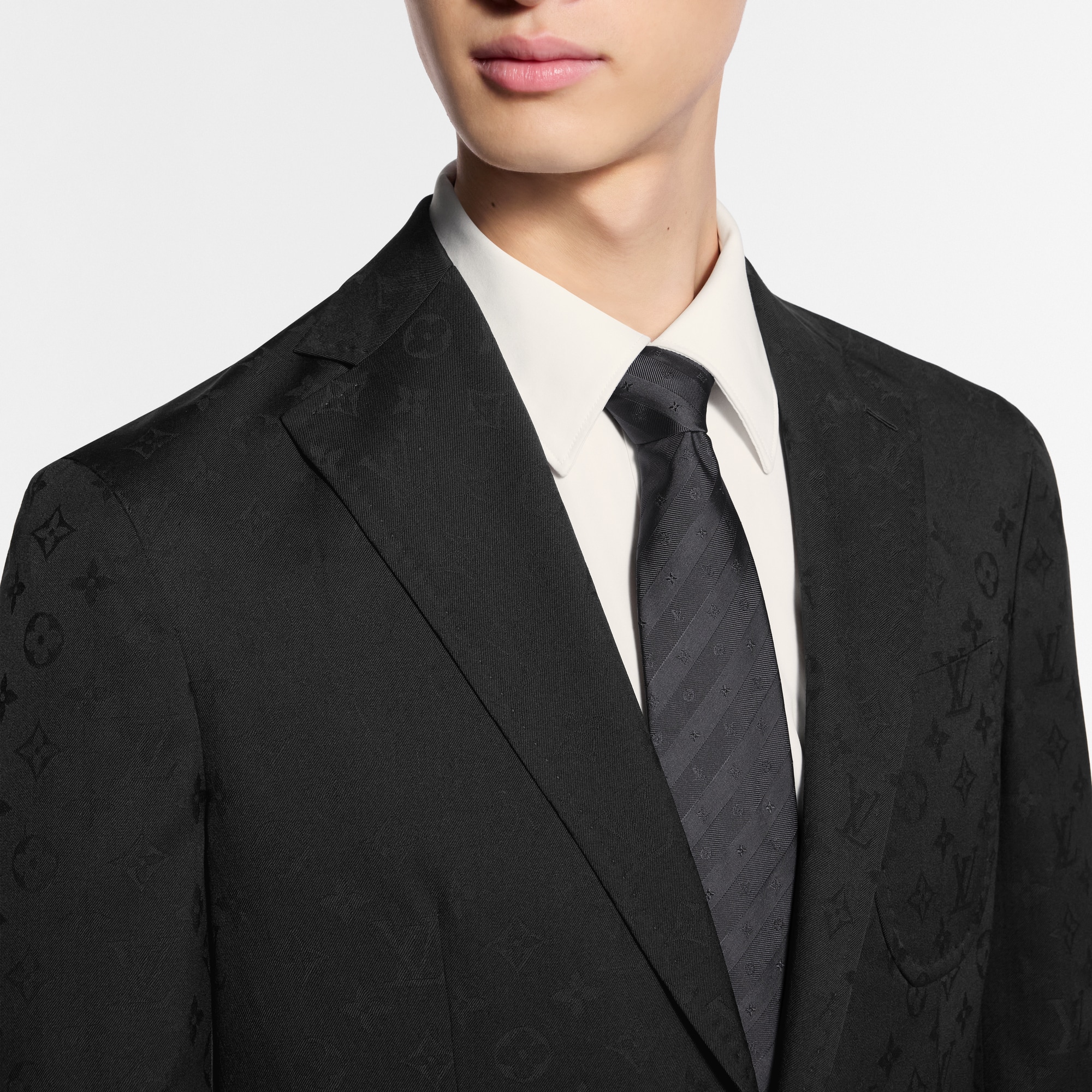 Monogram Stripy Tie S00 in Pria