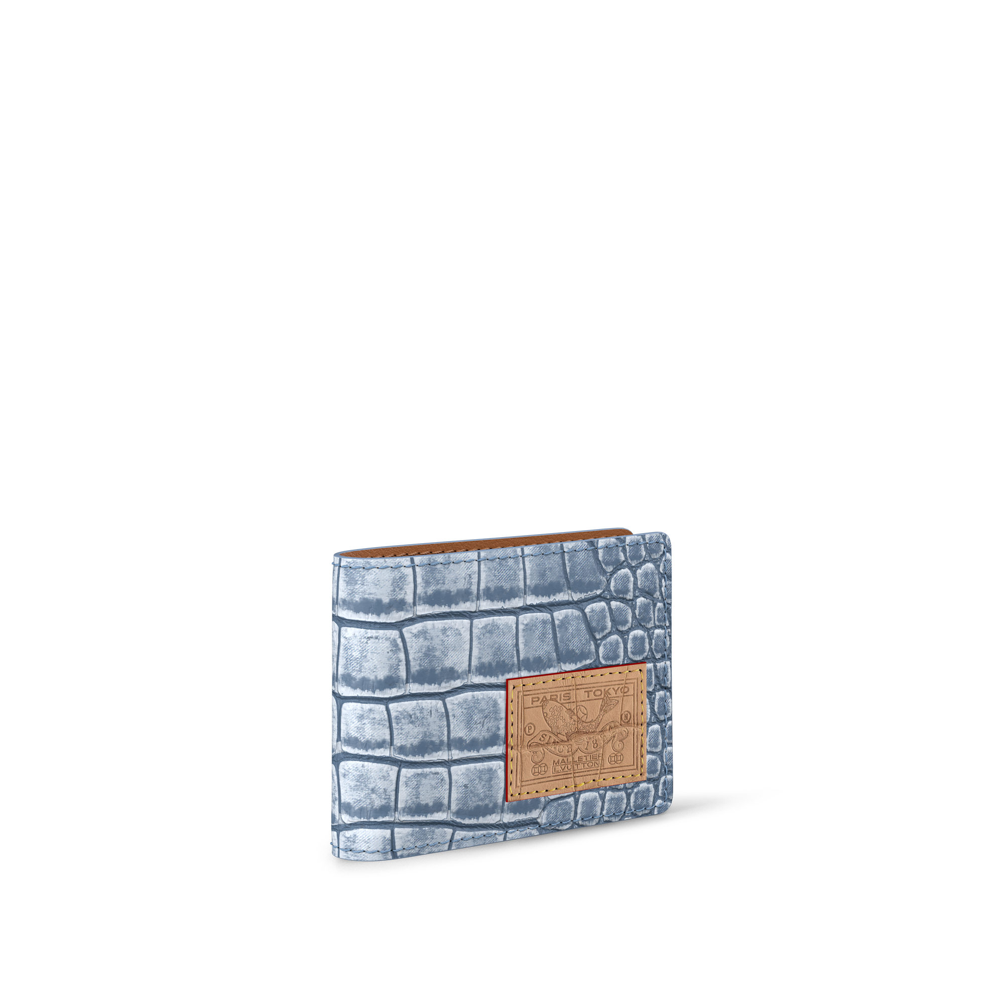 Multiple Wallet Crocodile Mat in Men