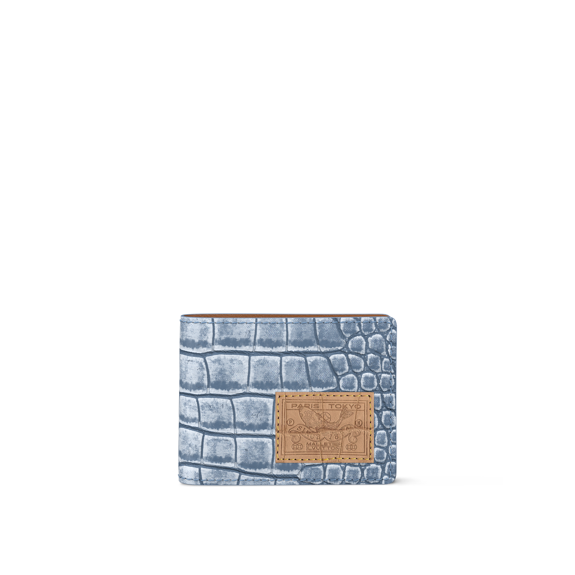 Multiple Wallet Crocodile Mat in Men