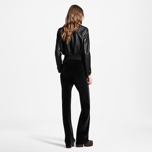 Nanogram Accent Leather Bomber Jacket in Women's Ready-to-Wear Coats and Jackets collections by Louis Vuitton (Product zoom)