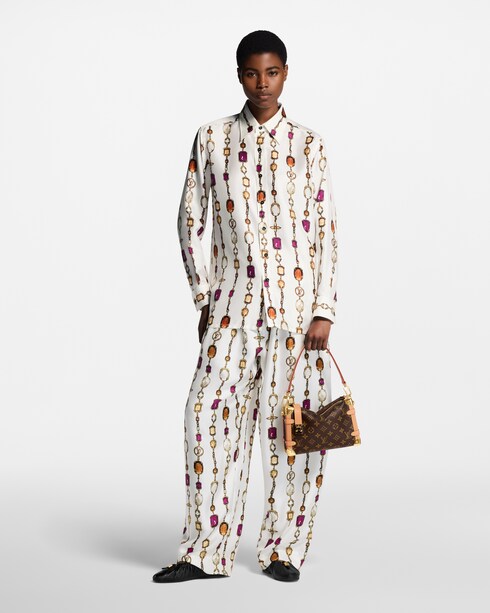 Necklace Print Silk Shirt in Women's Ready-to-Wear Tops collections by Louis Vuitton