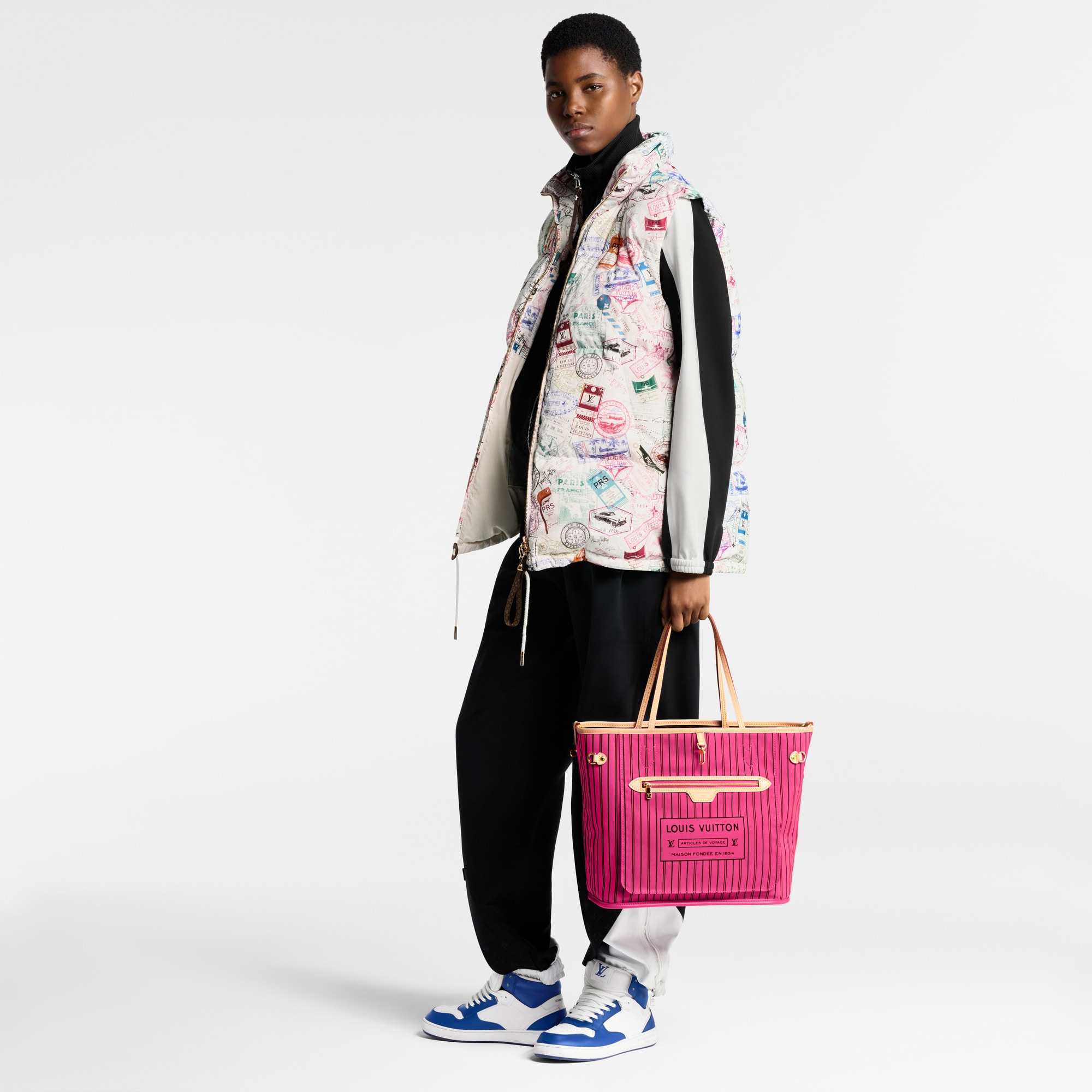 Neverfull Bandoulière Inside Out MM Monogram in Tas dan Aksesori Kulit