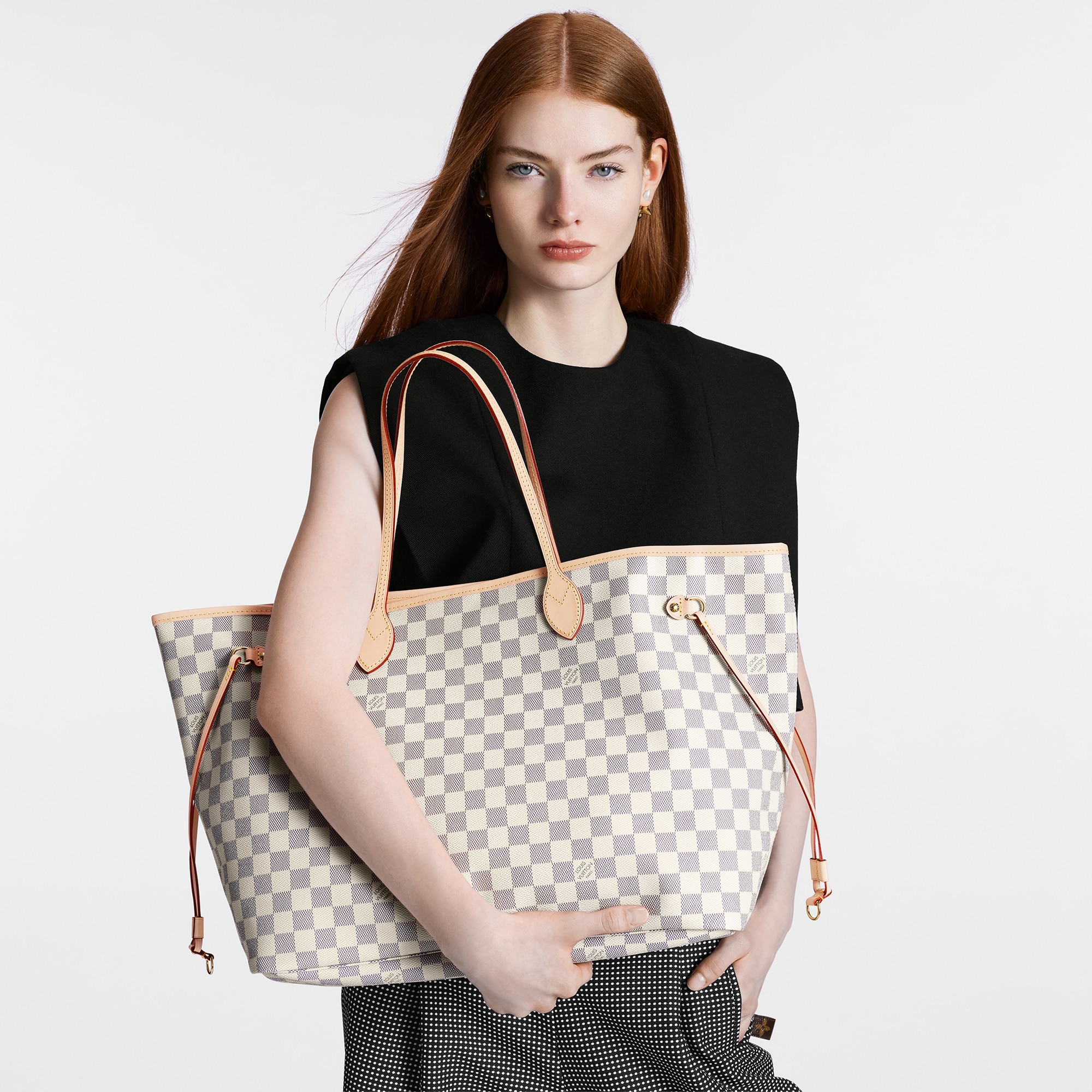 Neverfull GM Damier Azur Canvas in Wanita