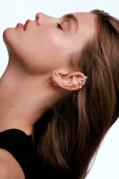 Ombre Blossom Overlap Hoop, Pink Gold and Diamonds - Per Unit in Jewellery's Categories Earrings collections by Louis Vuitton