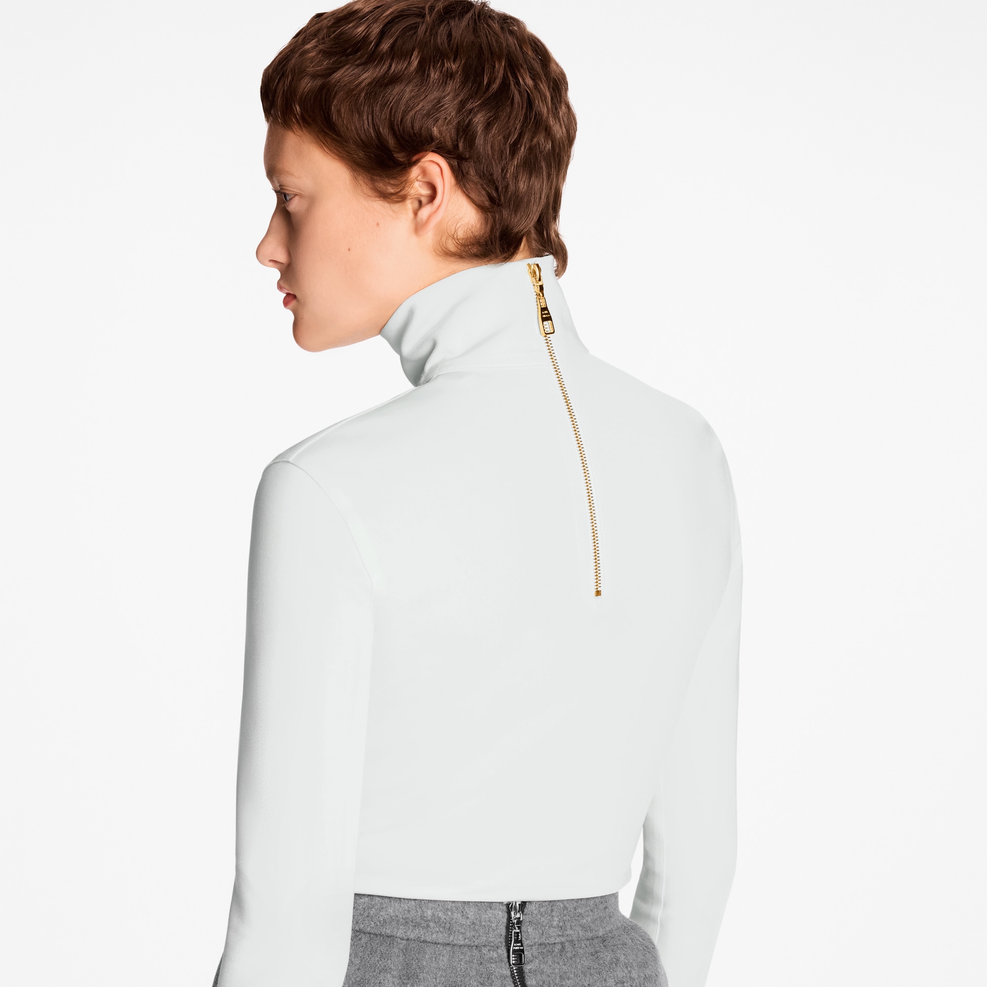 Padlock Necklace Long-Sleeved Top  in Wanita