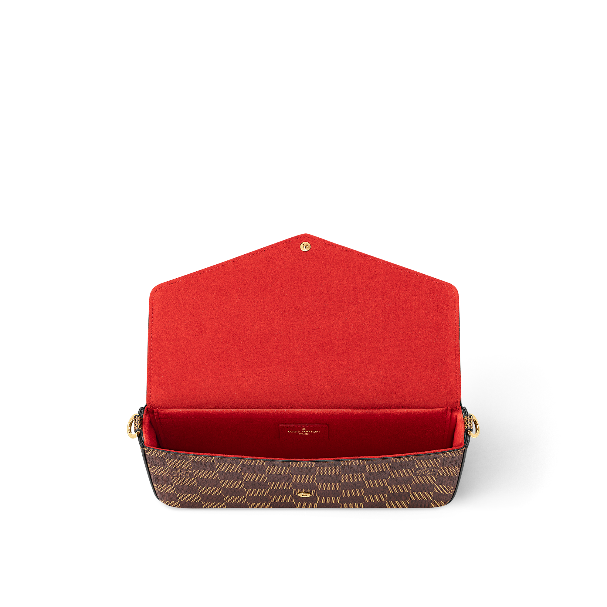 Pochette Félicie Damier Ebene Canvas in Women
