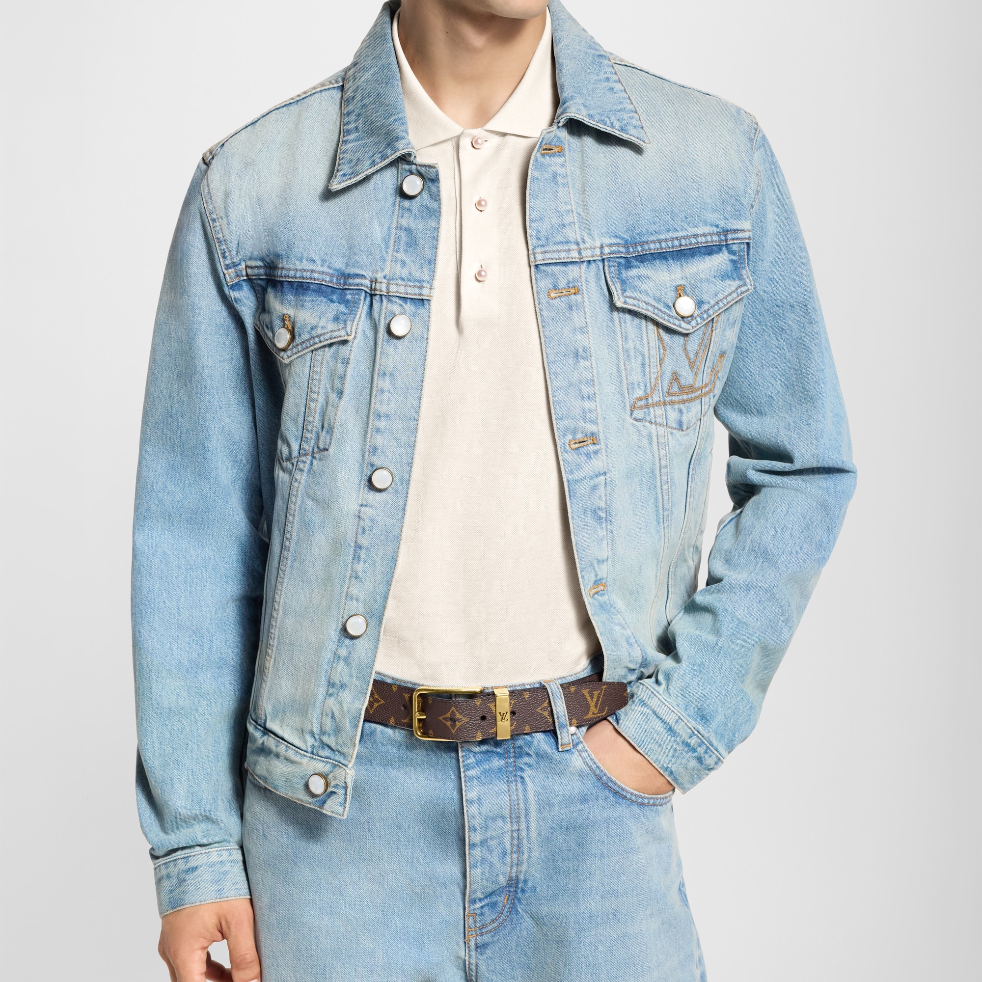 Pont Neuf Monogram 35mm Belt  in Pria