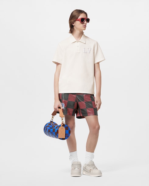 ポプリンポロウィズエンブロイダードLVパッチ メンズ ウェア(洋服)