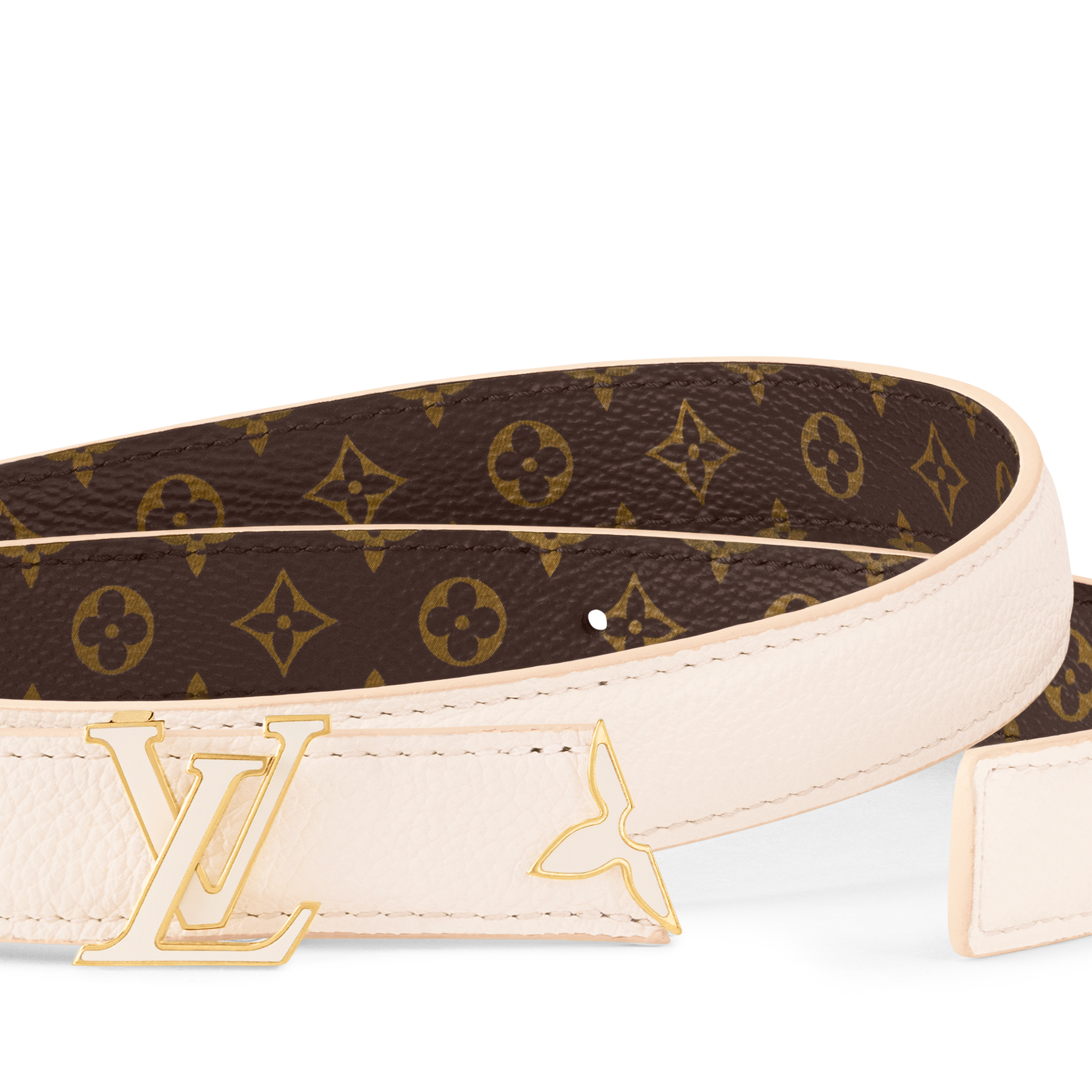 Pretty LV Enamel 20mm Reversible Belt Monogram in Wanita