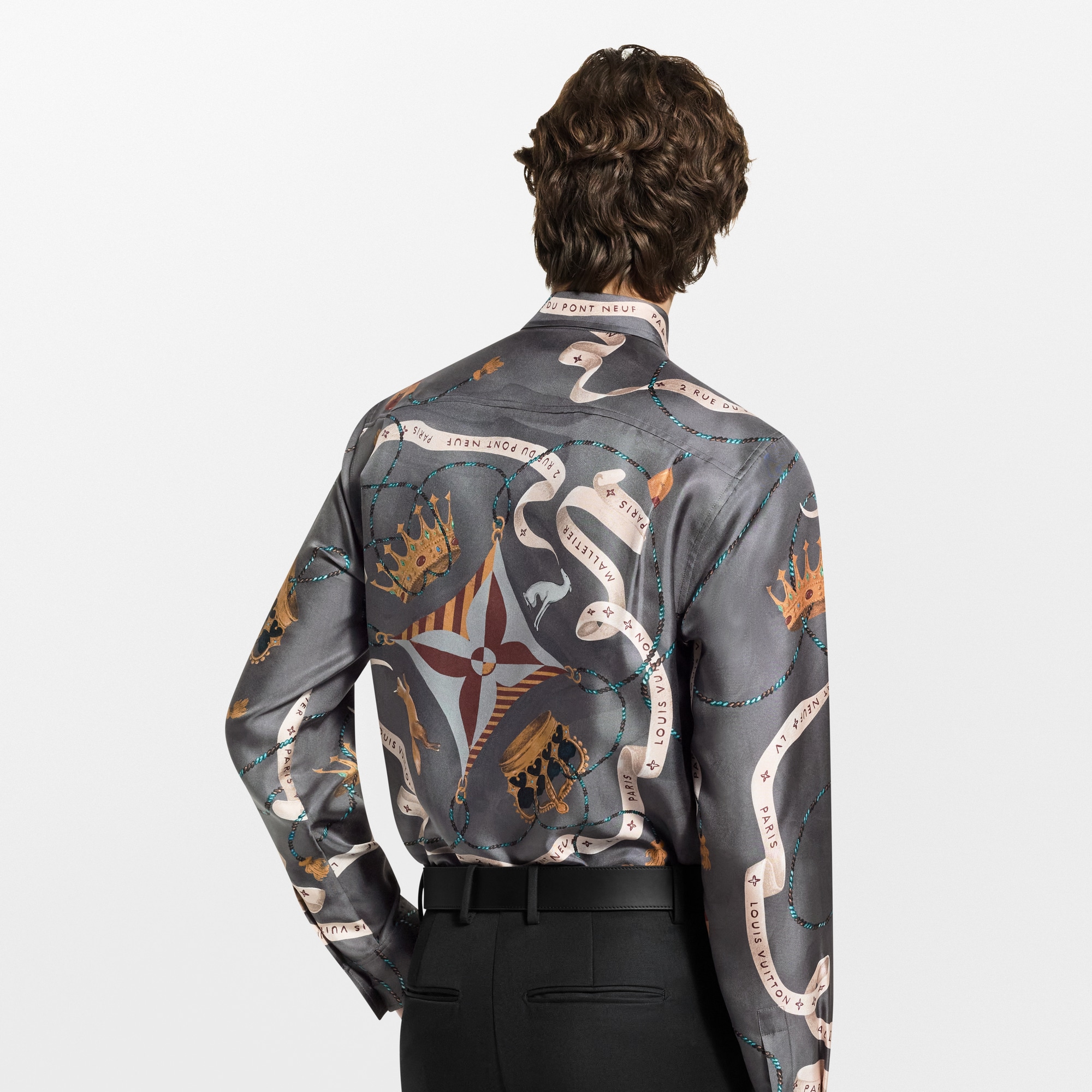Printed Silk Shirt  in Pria