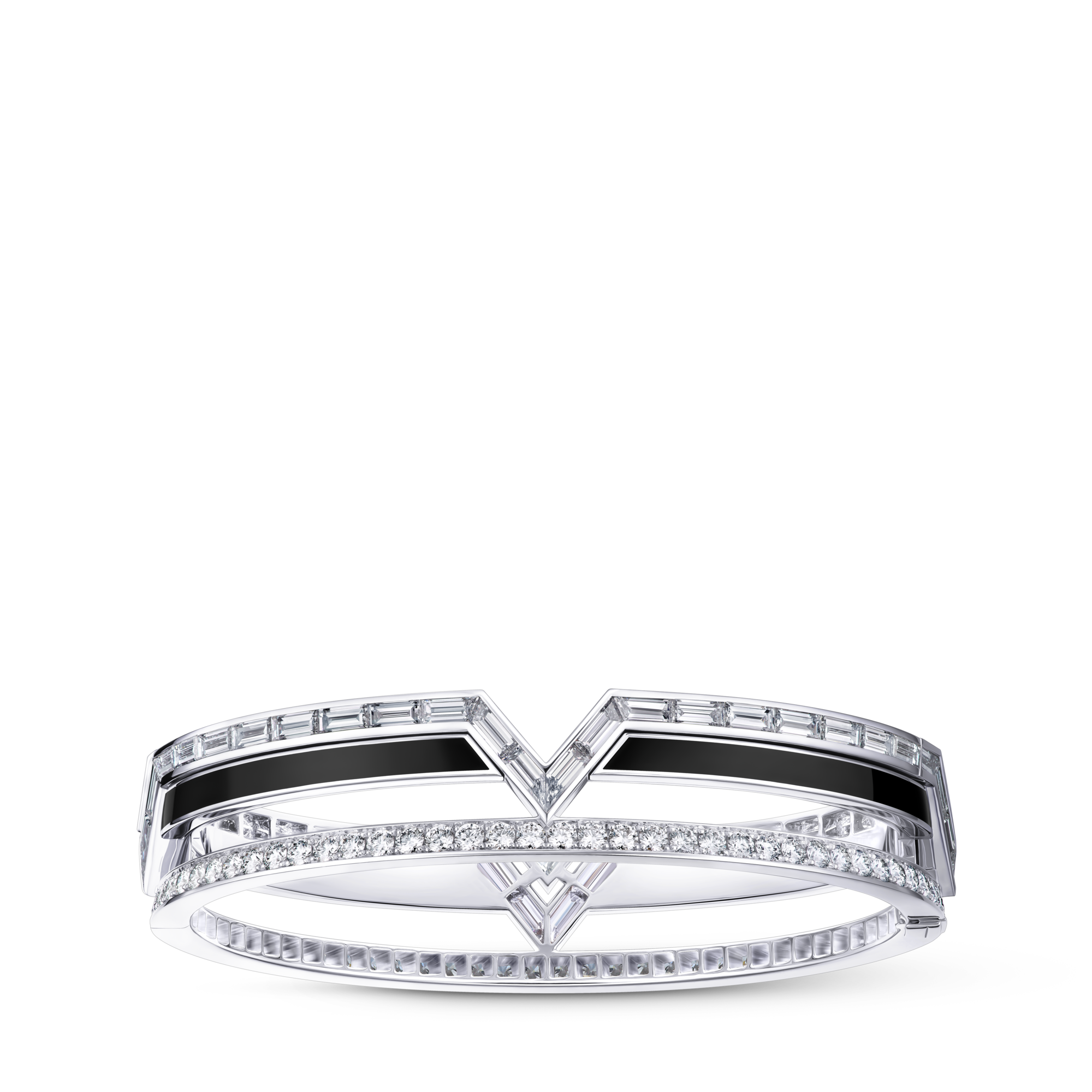Pure V Bracelet, White Gold, Lacquer & Diamonds  in Les Extraordinaires