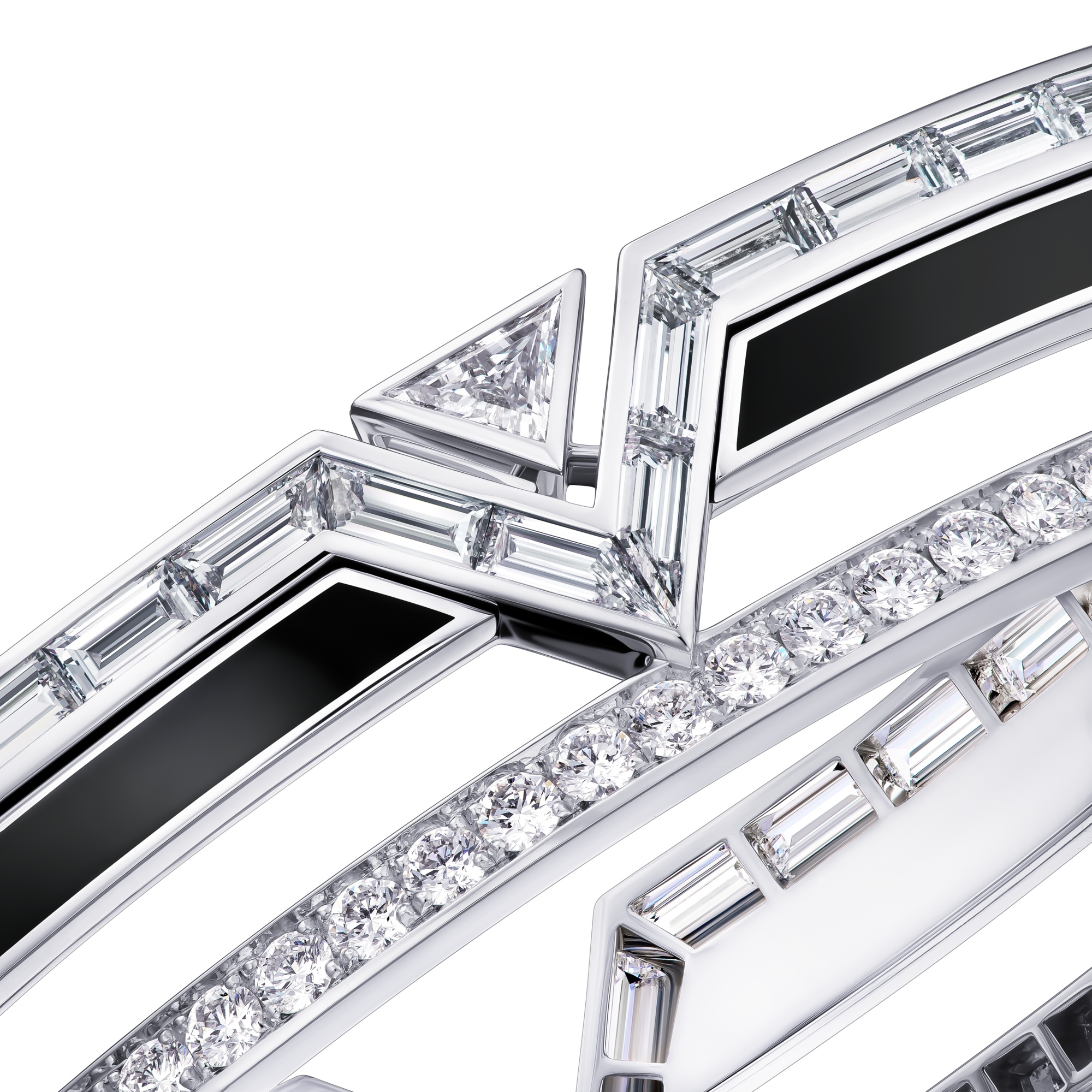 Pure V Bracelet, White Gold, Lacquer & Diamonds  in Les Extraordinaires