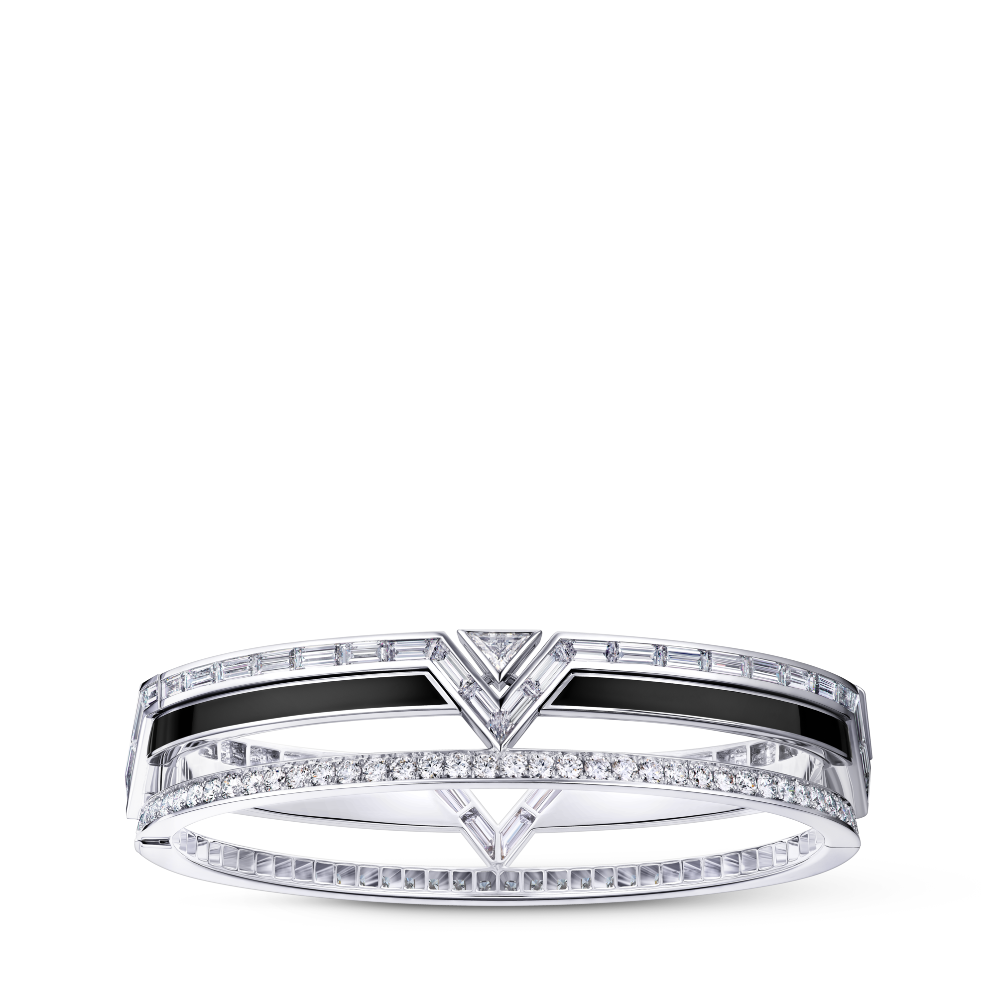 Pure V Bracelet, White Gold, Lacquer & Diamonds  in Les Extraordinaires