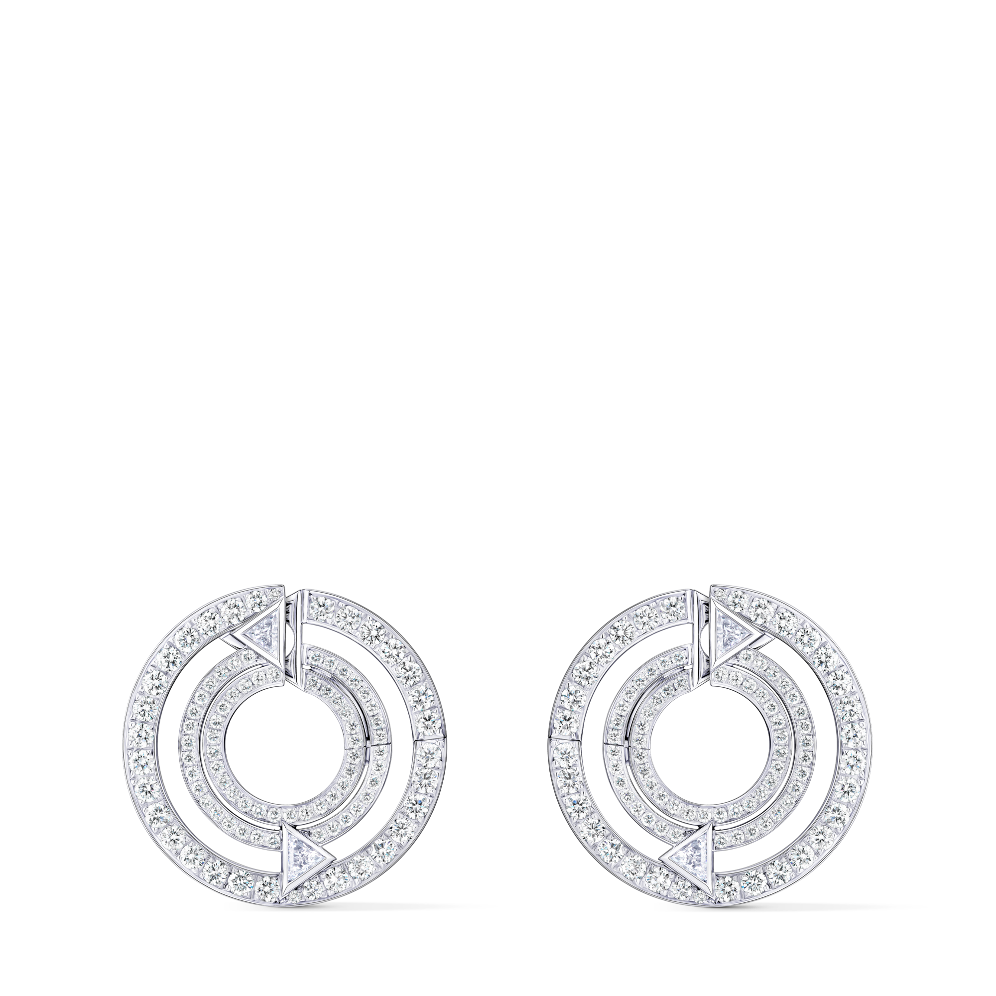 Pure V Earrings, White Gold & Diamonds  in Les Extraordinaires