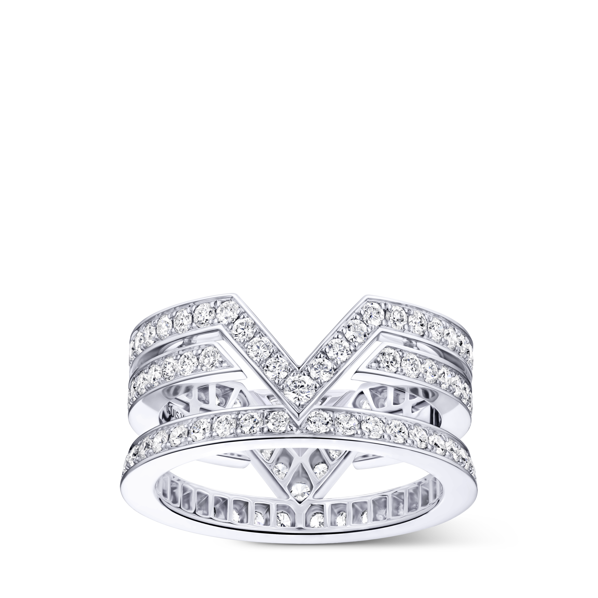 Pure V Ring, White Gold & Diamonds  in Les Extraordinaires