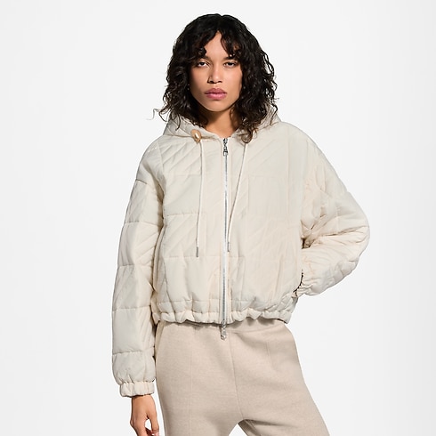 Quilted Damier Zip-Up Jacket in Wanita's Pakaian Mantel dan Jaket collections by Louis Vuitton (Perbesar produk)