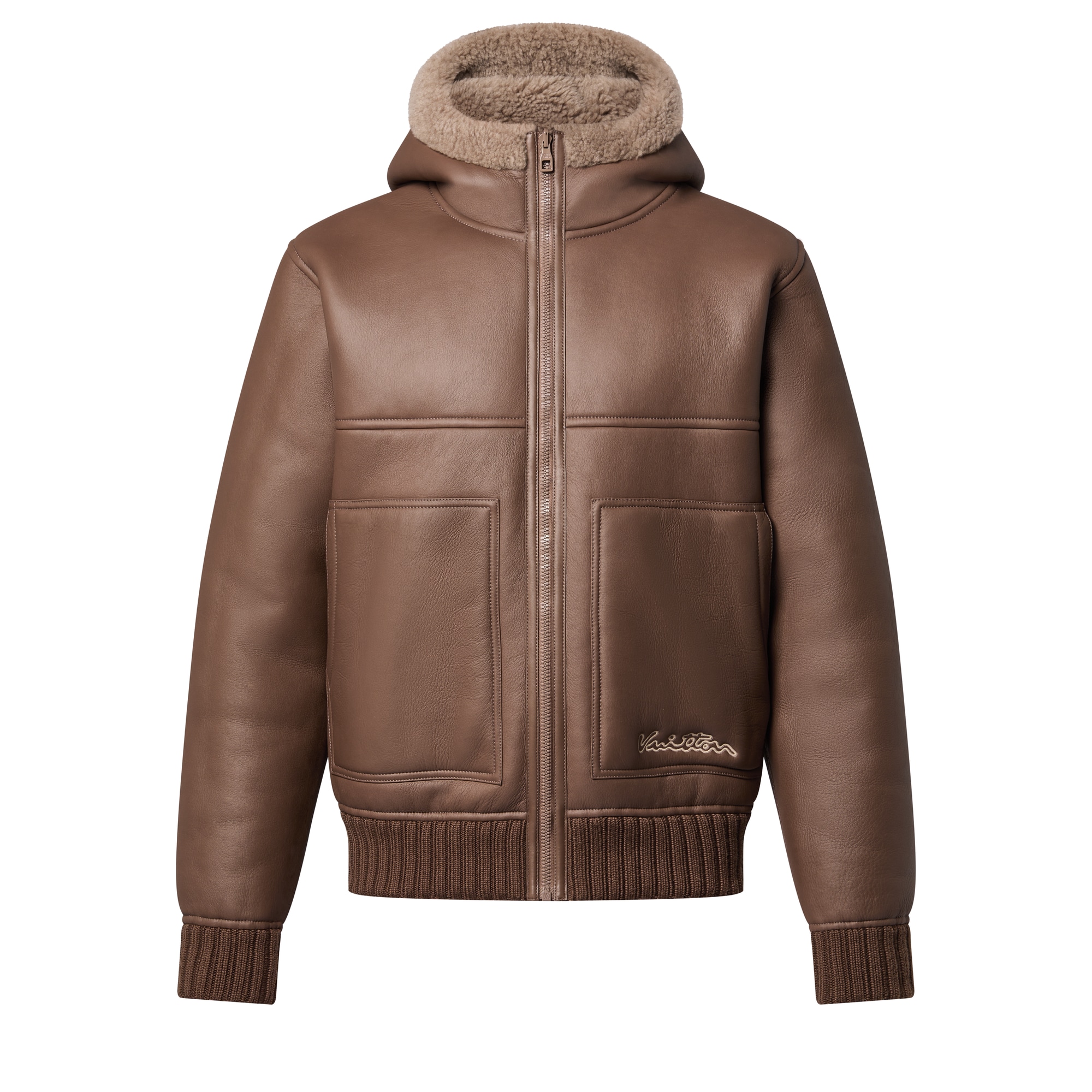 Reversible Hooded Shearling Blouson  in Men
