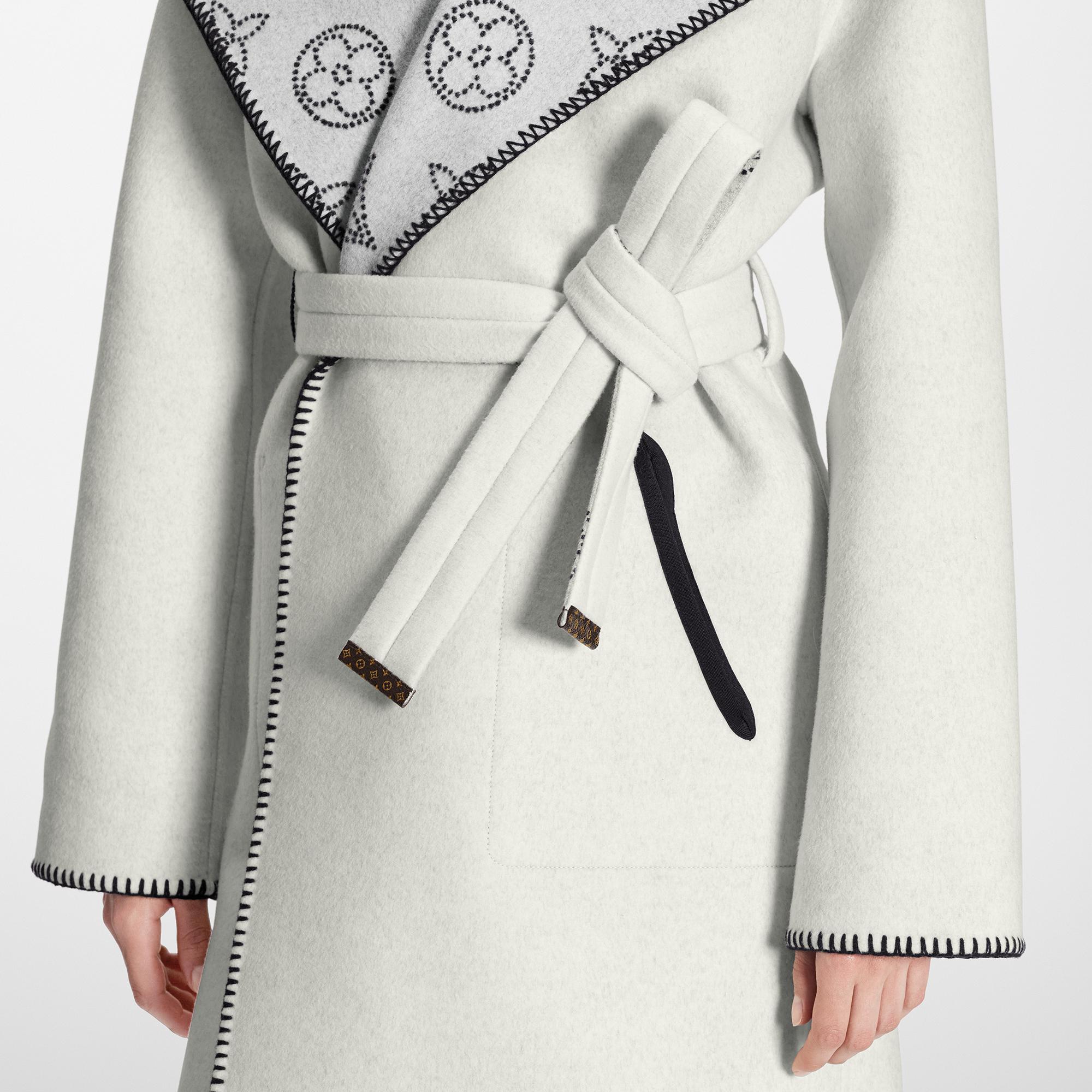 reversible mahina monogram wrap coat