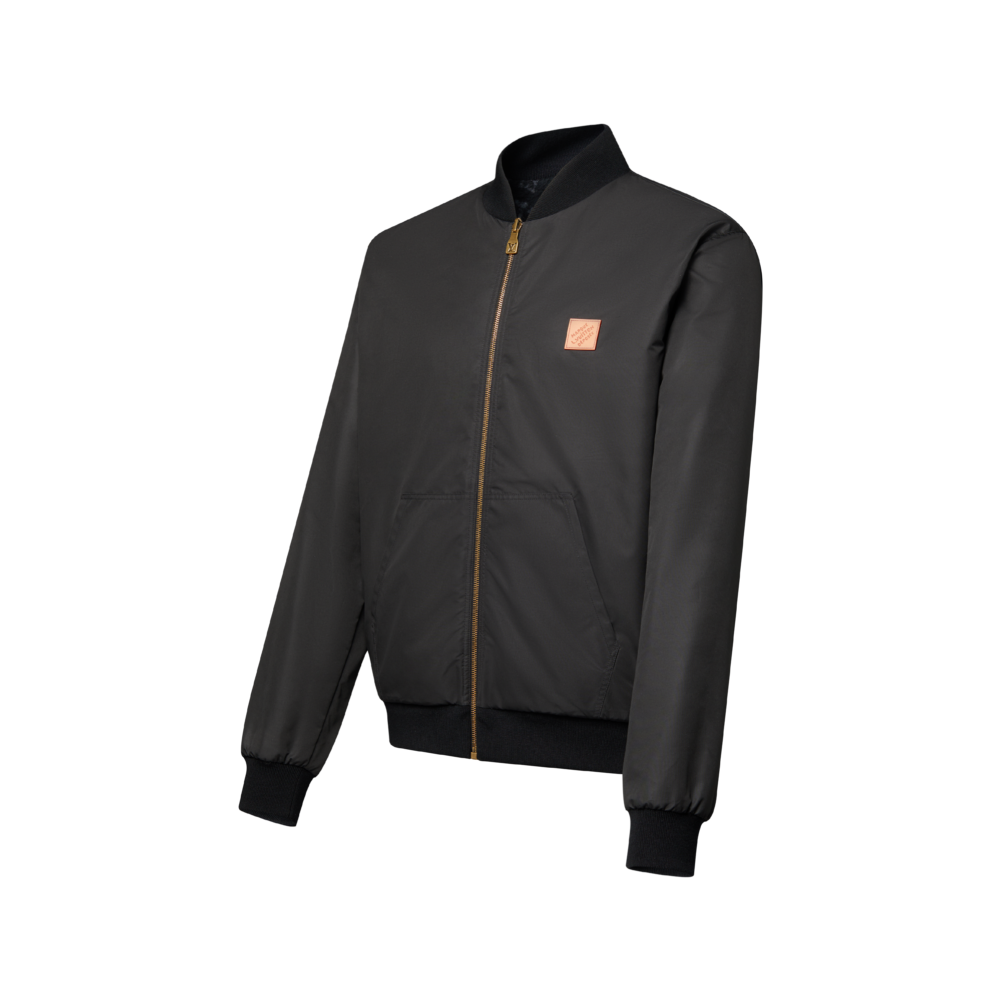 Reversible Monogram Fleece Bomber  in Pria