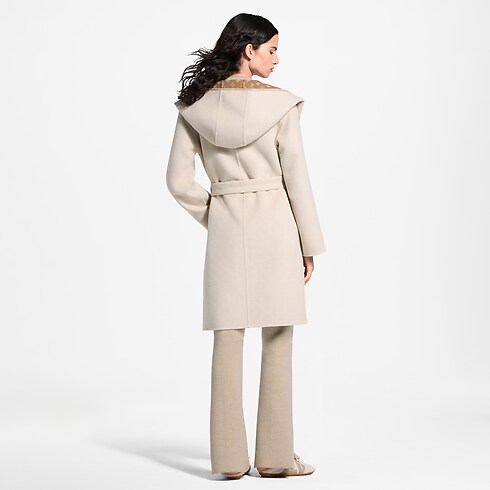 Reversible Signature Hooded Wrap Coat in Wanita's Pakaian Mantel dan Jaket collections by Louis Vuitton (Perbesar produk)