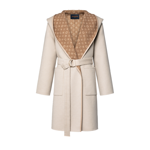 Reversible Signature Hooded Wrap Coat in Wanita's Pakaian Mantel dan Jaket collections by Louis Vuitton (Perbesar produk)