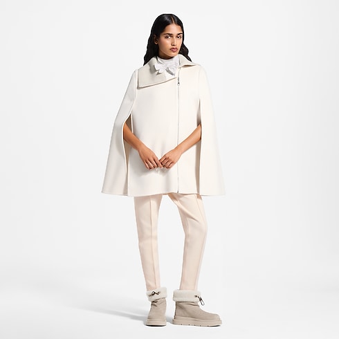 Ribbed Collar Double Face Cape in Wanita's Pakaian Mantel dan Jaket collections by Louis Vuitton (Perbesar produk)