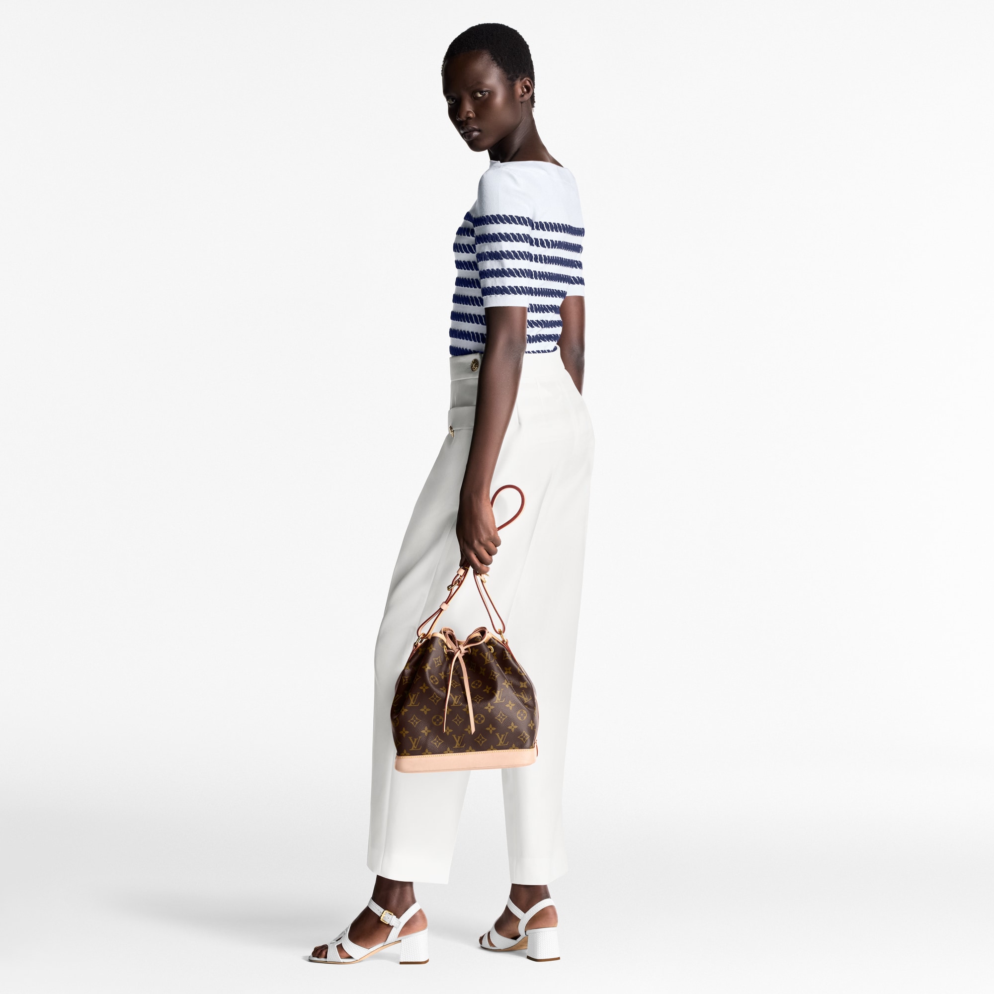 Rope Stripes Knit Top   in Women