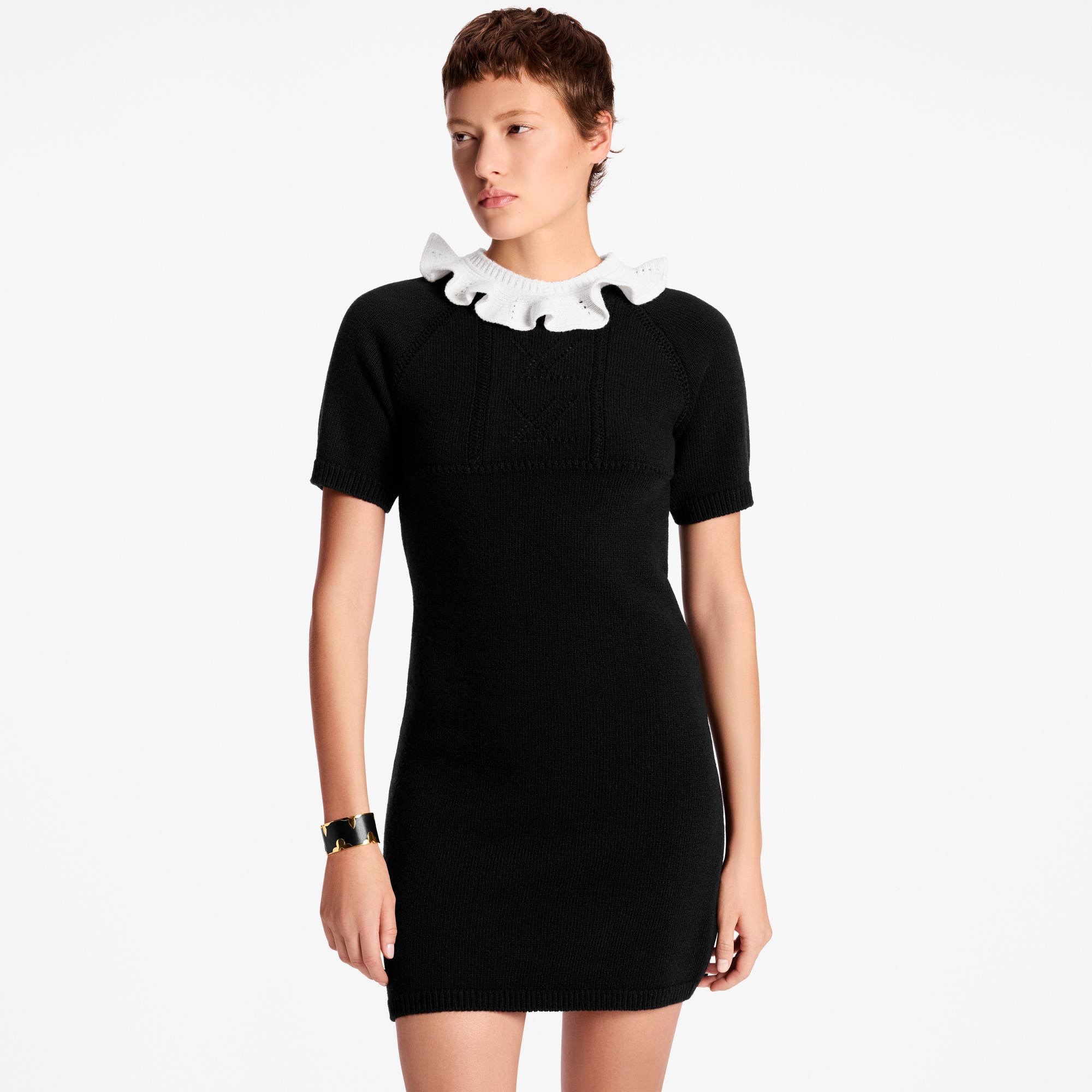 Ruffle Collar Knit Dress
  in Wanita
