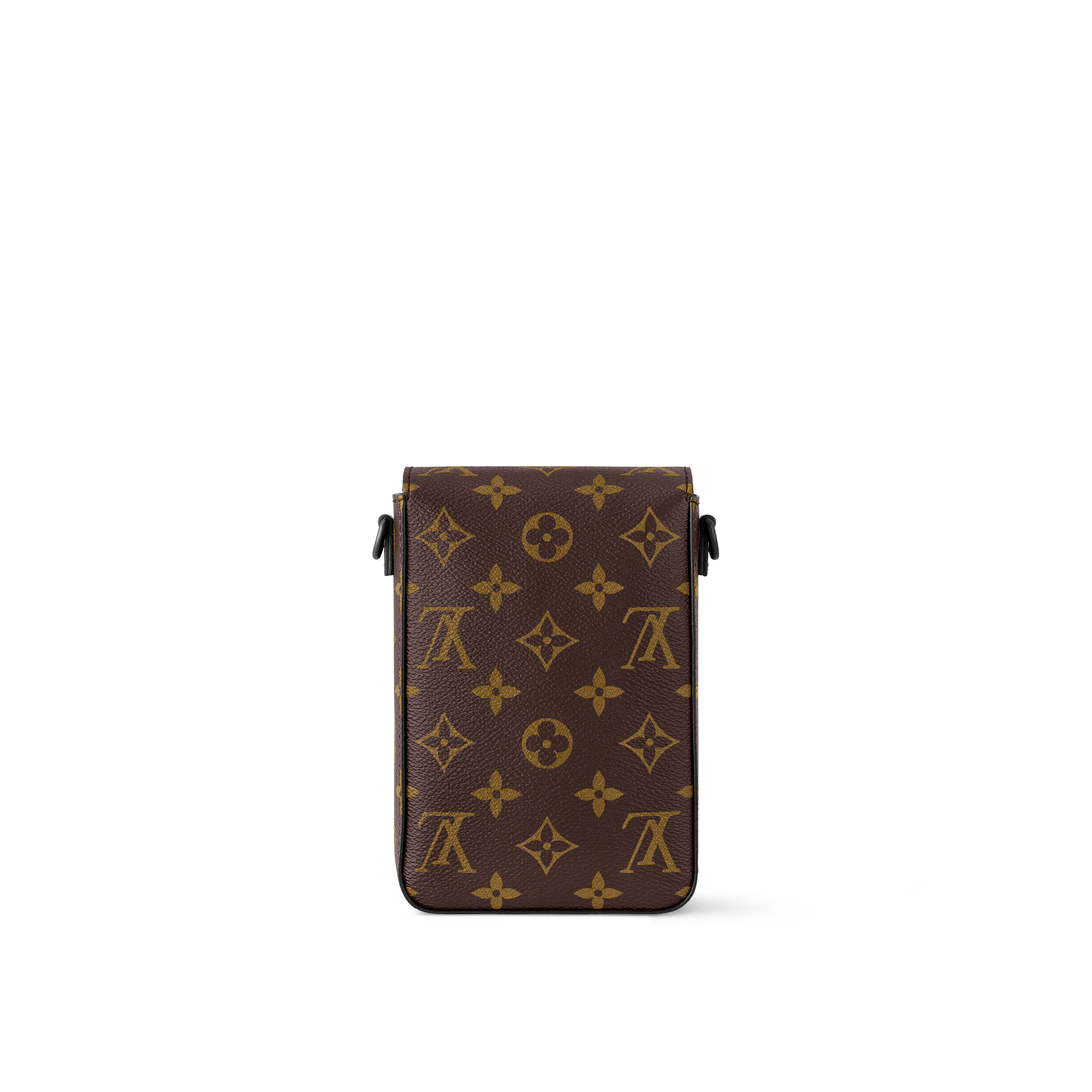 S-Lock Vertical wearable wallet Monogram Macassar Canvas in Pria