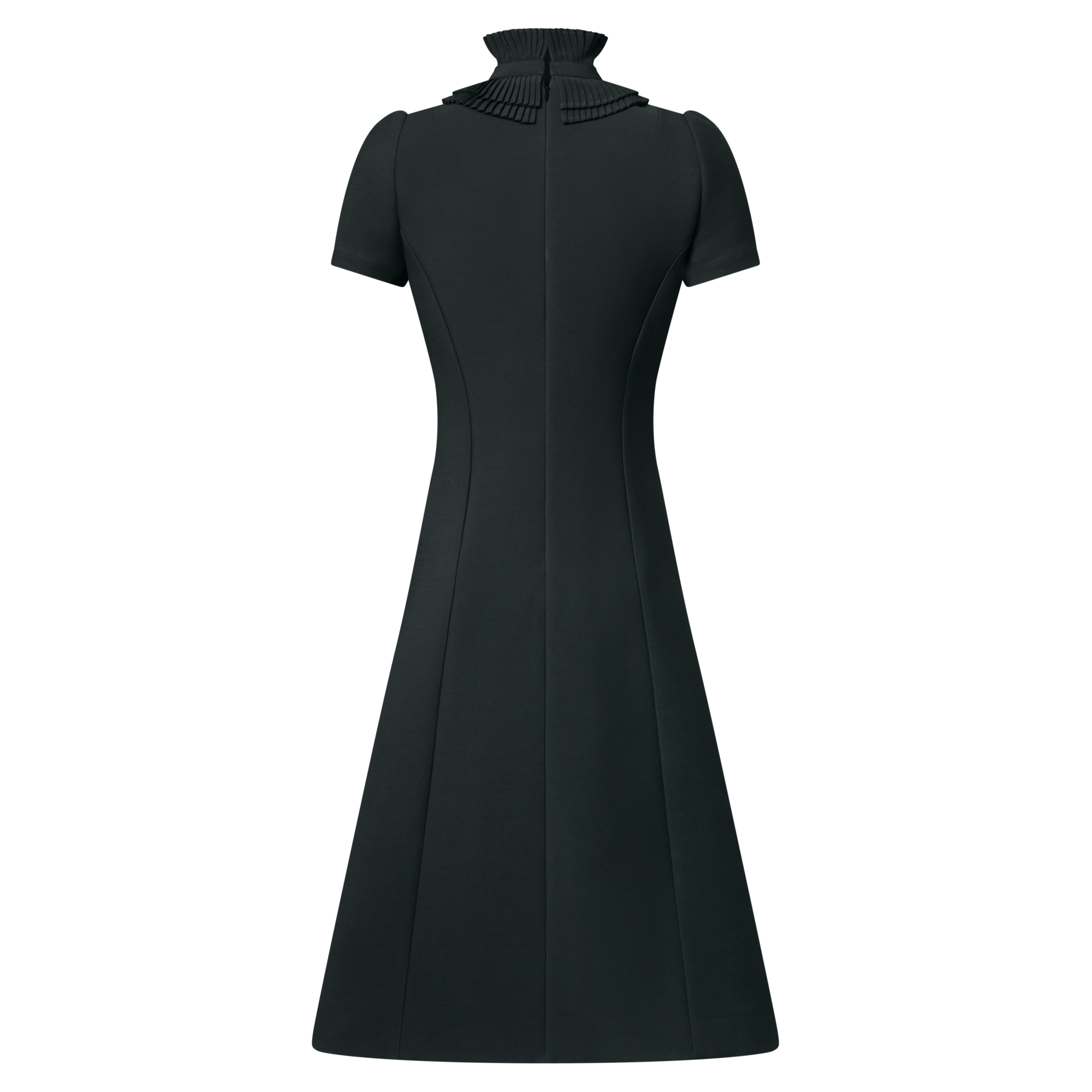 S/S Dress W/ Ruffle Collar Dtl  in Wanita