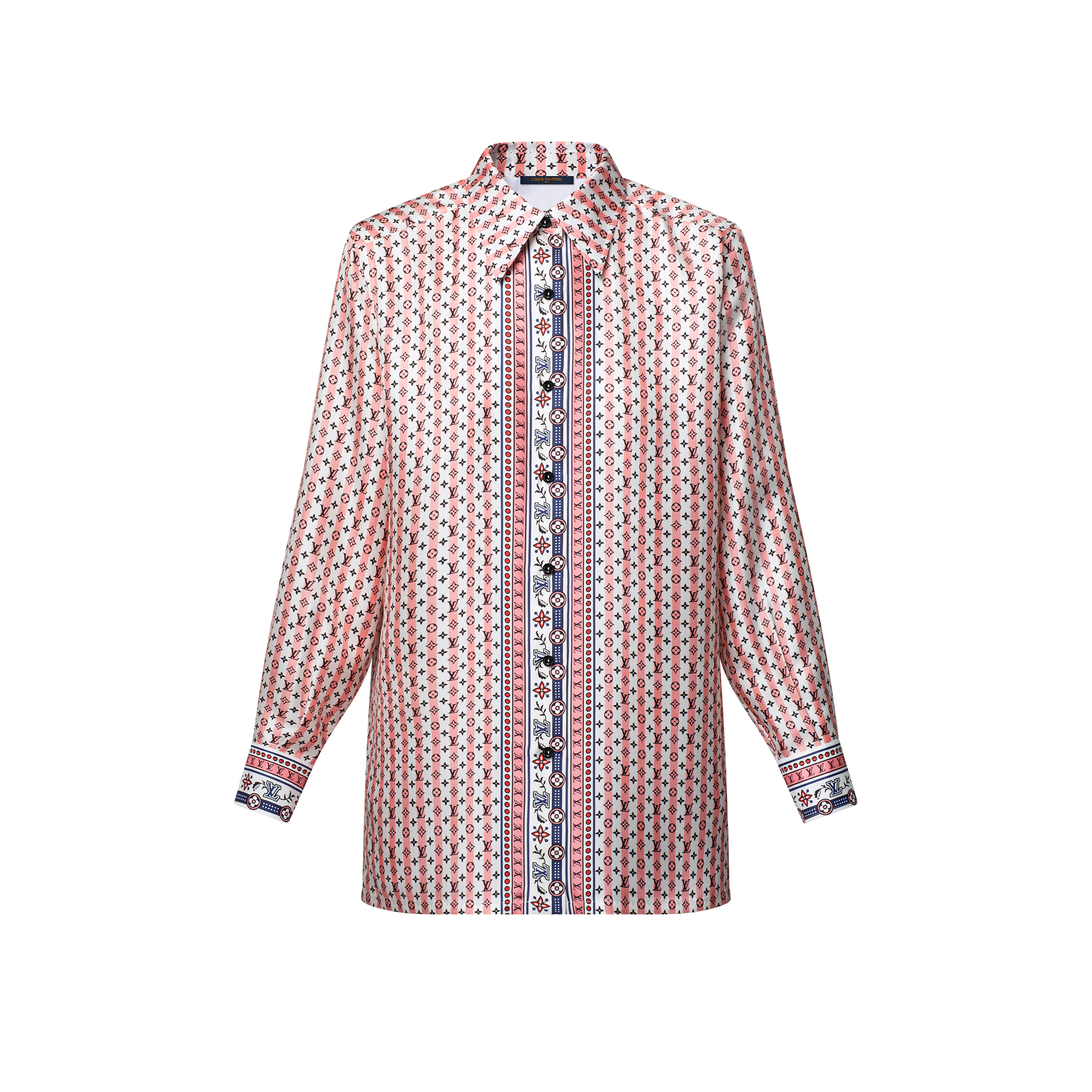 Scarf Print Silk Shirt   in Women