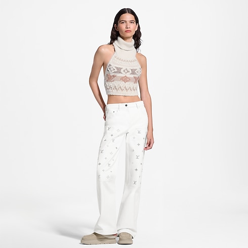 Sequin Alpine Knit Crop Top in Wanita's Pakaian Atasan dan Baju collections by Louis Vuitton (Perbesar produk)
