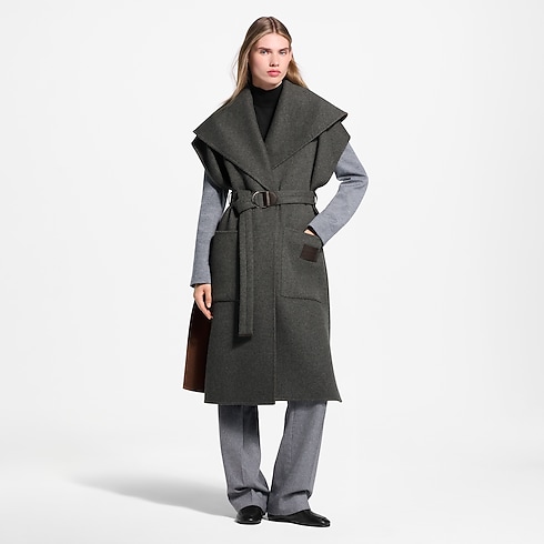 Shawl Collar Sleeveless Wrap Coat in Women's Ready-to-Wear Coats and Jackets collections by Louis Vuitton (Product zoom)