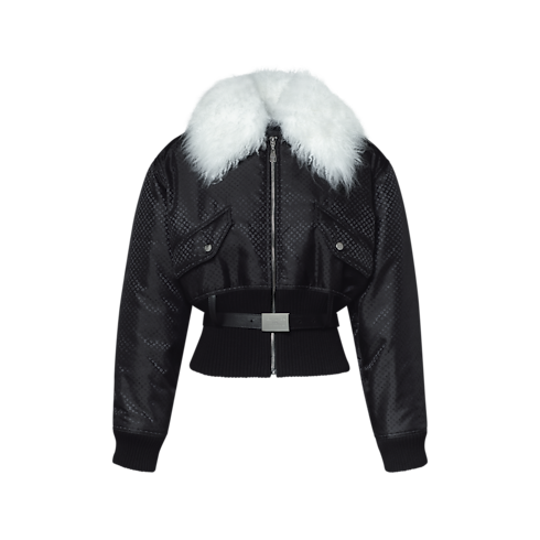 Shearling Collar Nanogram Bomber Jacket in Wanita's Pakaian Mantel dan Jaket collections by Louis Vuitton (Perbesar produk)
