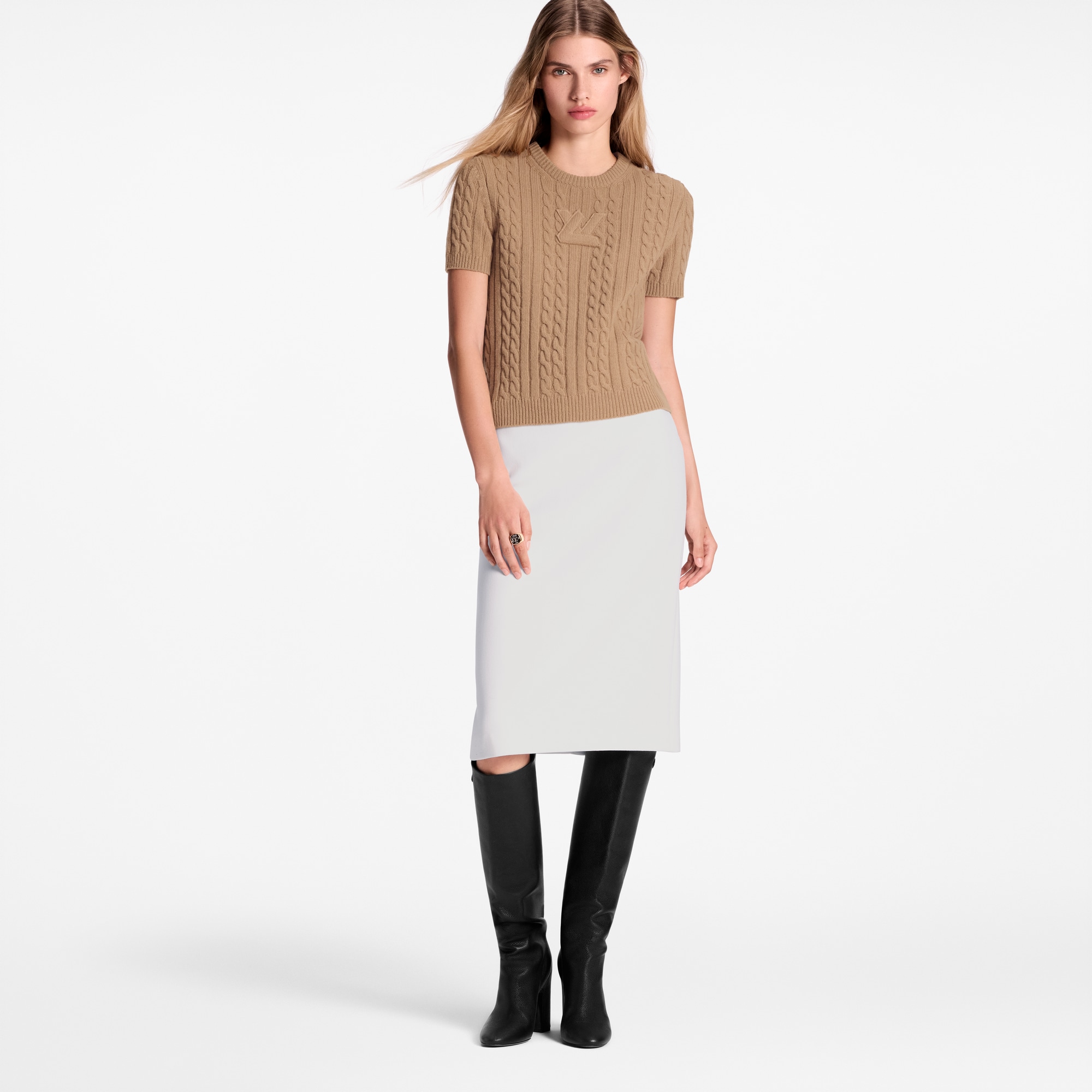 Signature Cable Knit Top  in Wanita