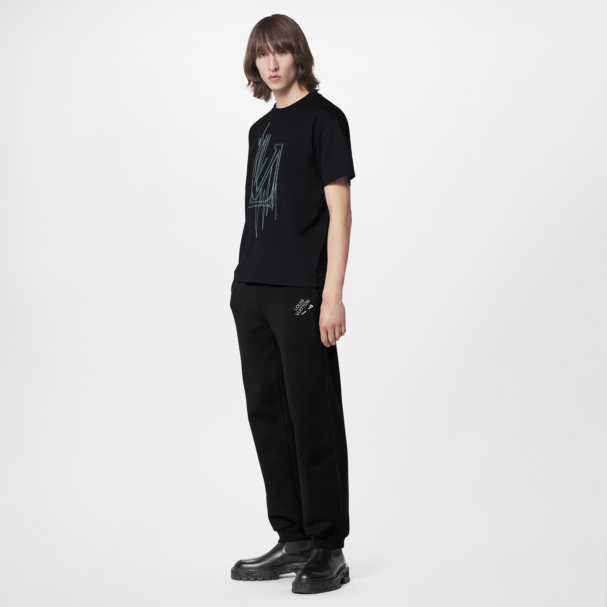 Signature Pants With Embroidery  in Pria