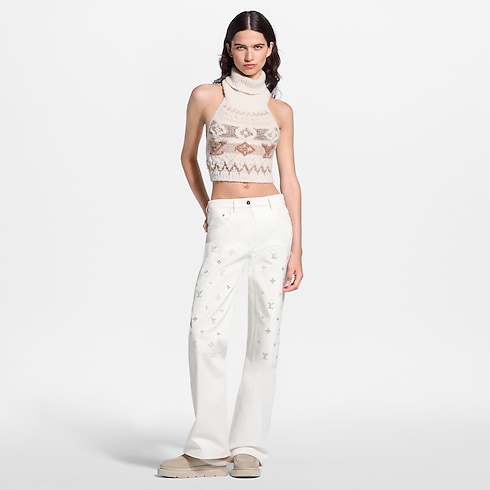 Signature Sequin Wide-Leg Jeans in Women's Ready-to-Wear Pants and Shorts collections by Louis Vuitton (Product zoom)