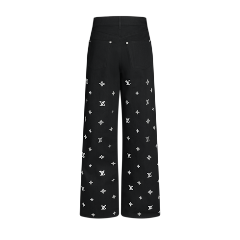 Signature Sequin Wide-Leg Jeans in Wanita's Pakaian Celana Panjang collections by Louis Vuitton (Perbesar produk)