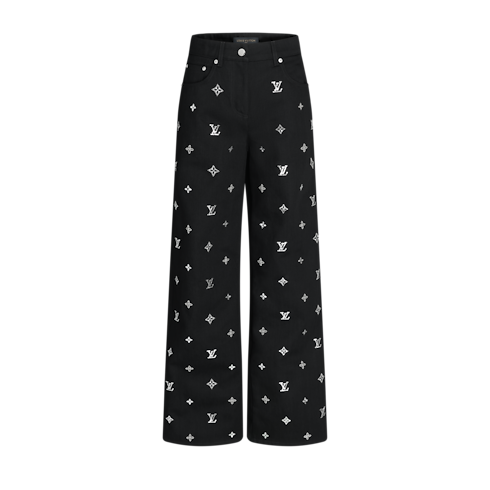 Signature Sequin Wide-Leg Jeans in Wanita's Pakaian Celana Panjang collections by Louis Vuitton (Perbesar produk)