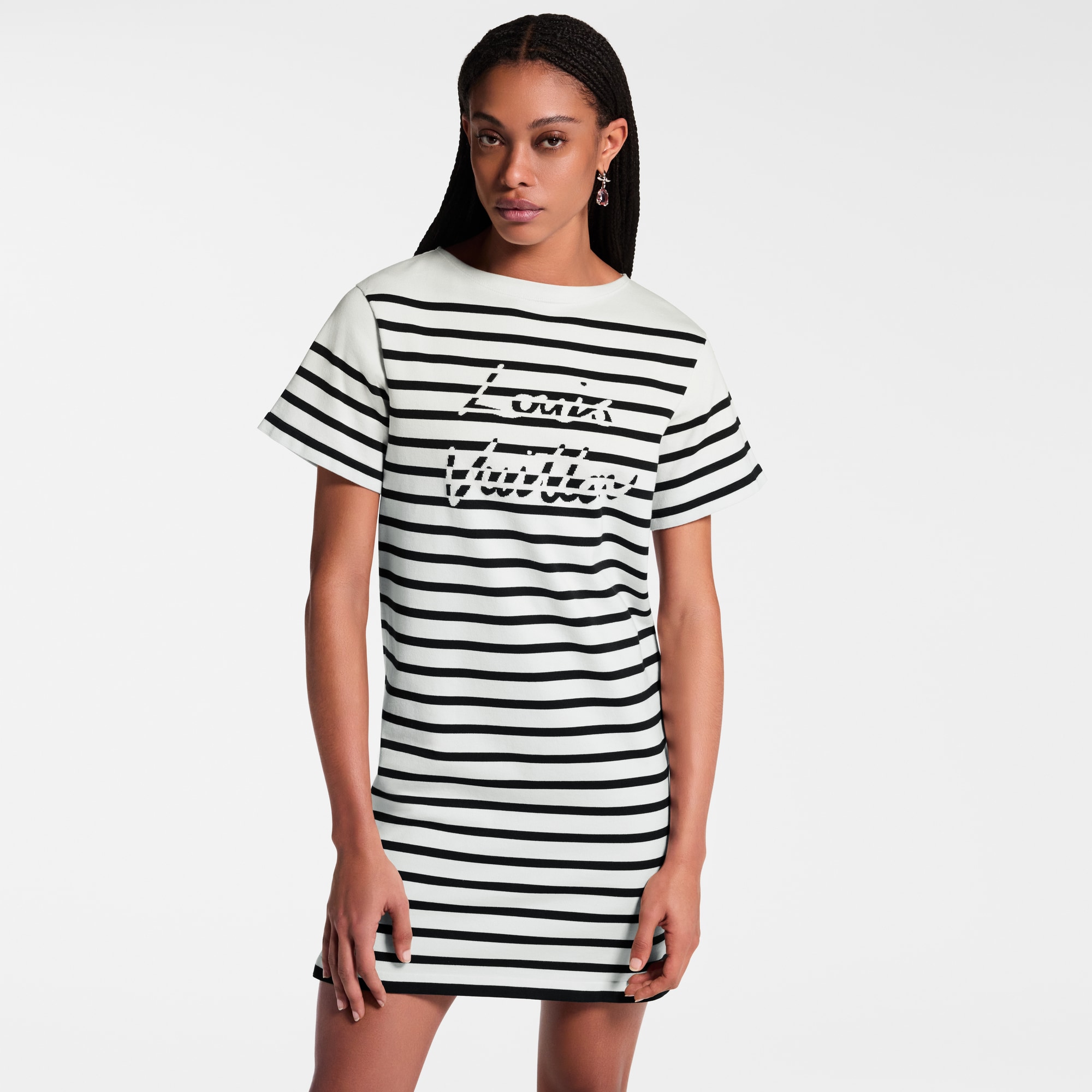 Signature Stripes Knit Dress  in Wanita