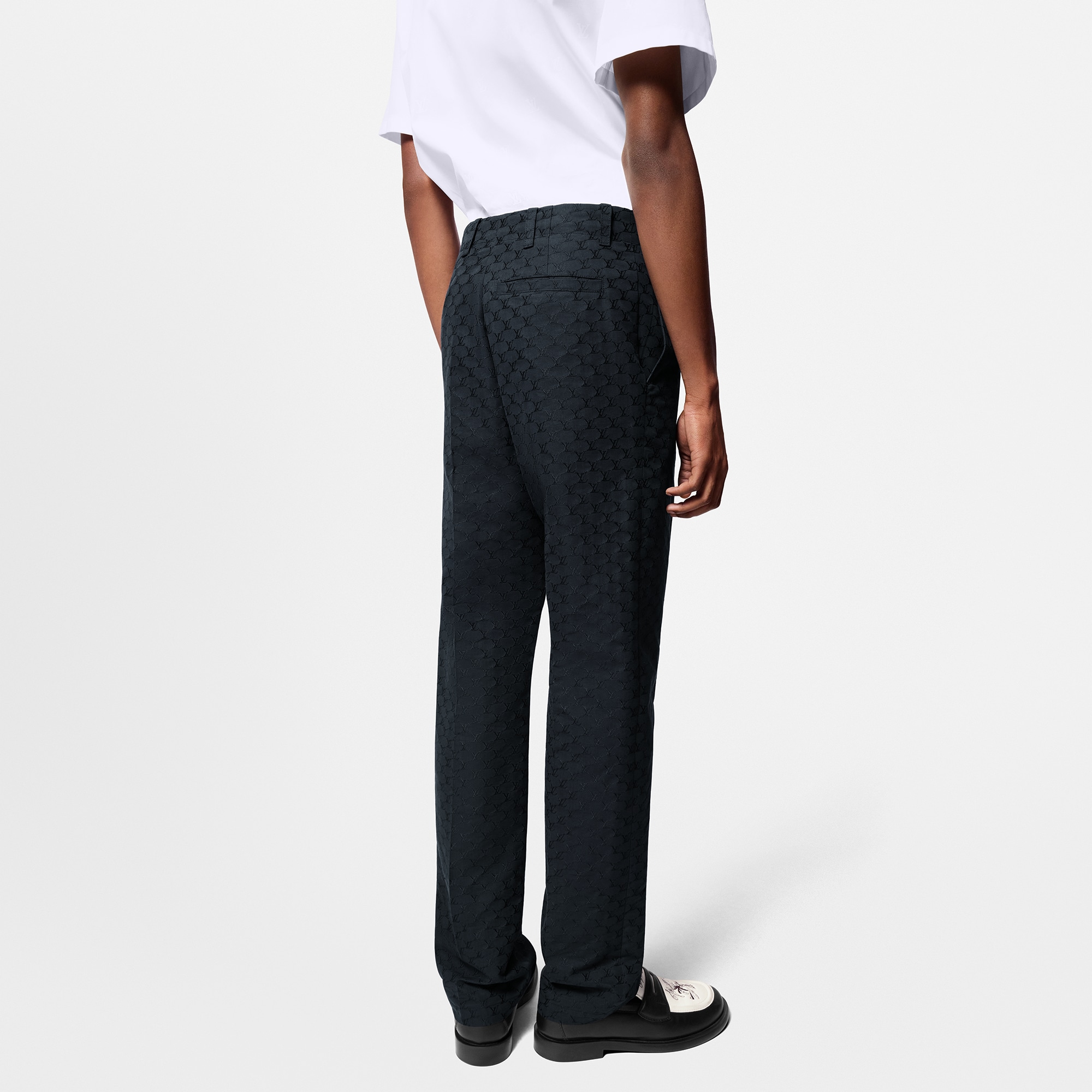 Silk And Cotton Blend Classic Pants   in Men