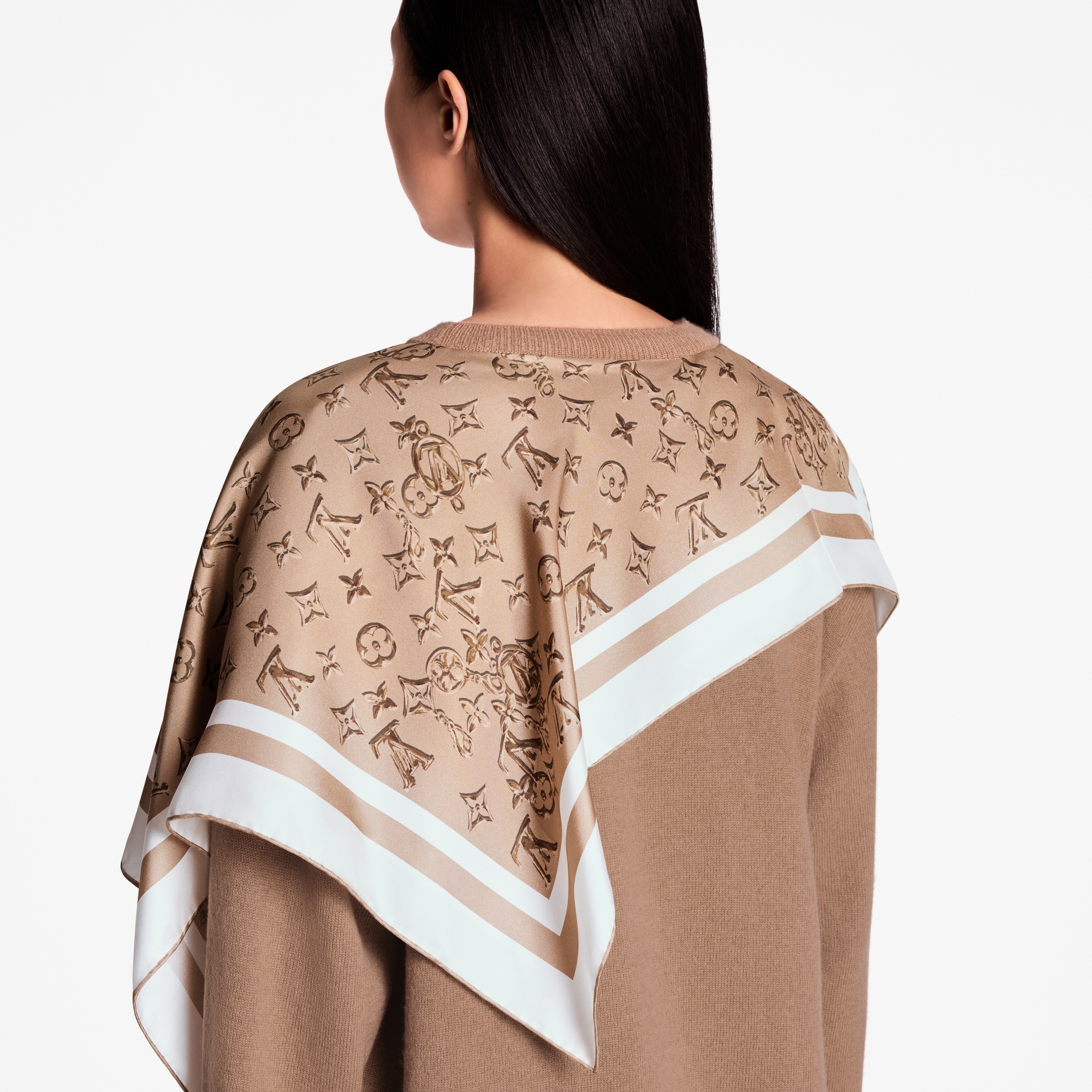 Silk Insert Cashmere Pullover  in Wanita