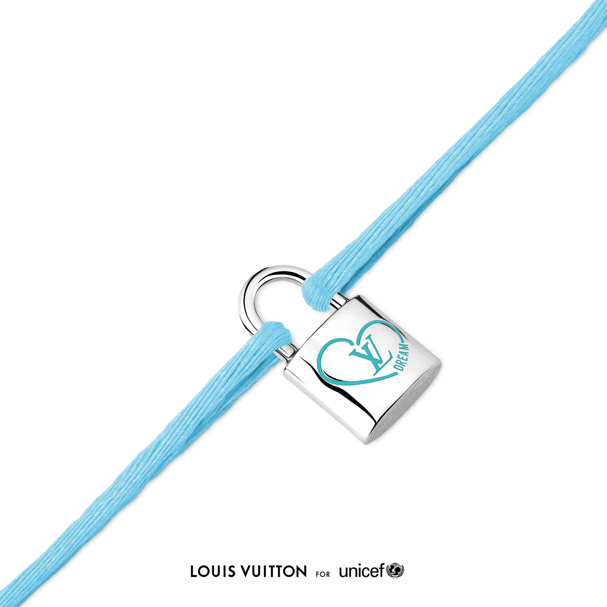 Silver Lockit x Felix Bracelet, Silver, Blue Lacquer and Blue Cord  in Jewelry