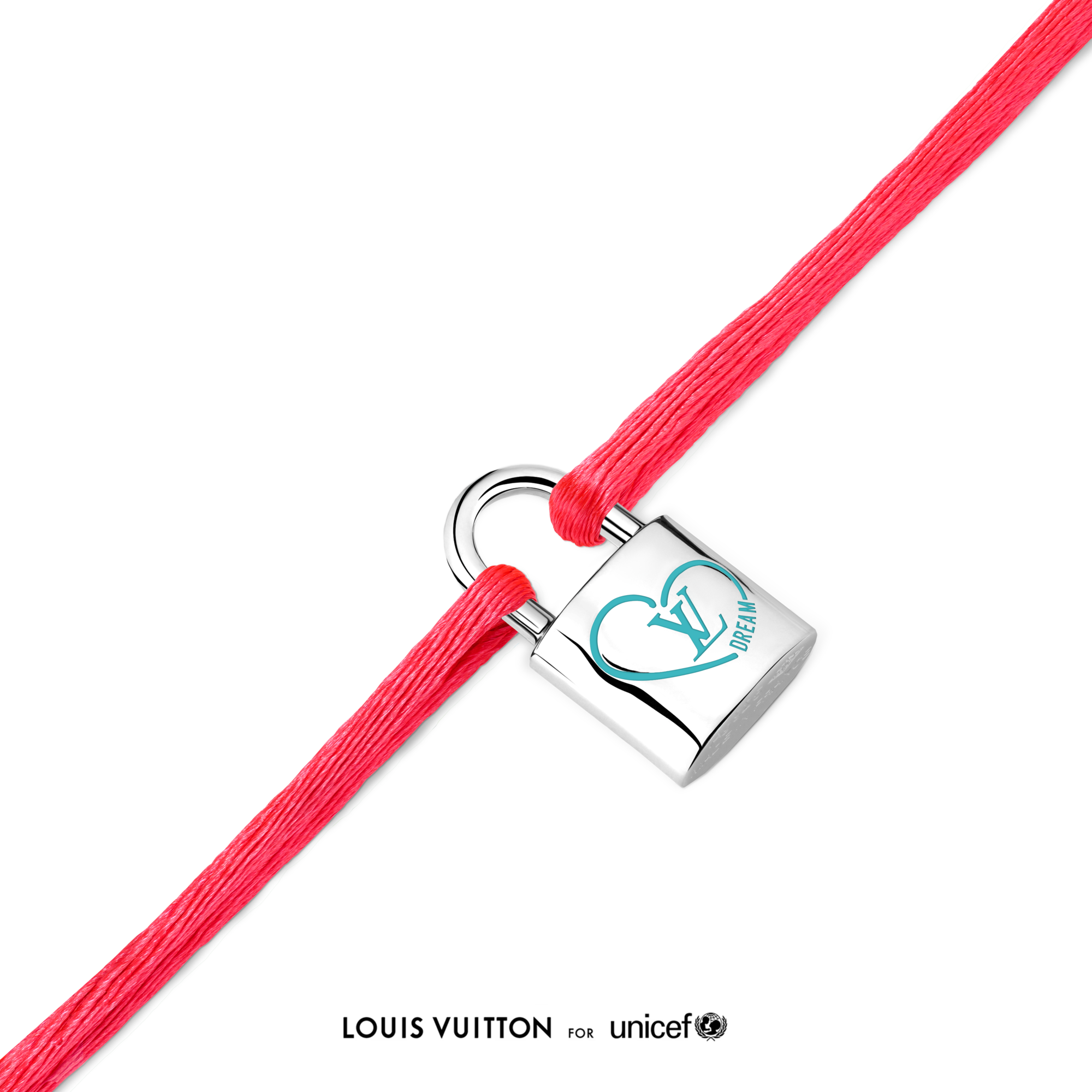 Silver Lockit x Felix Bracelet, Silver, Blue Lacquer and Pink Cord  in Jewelry