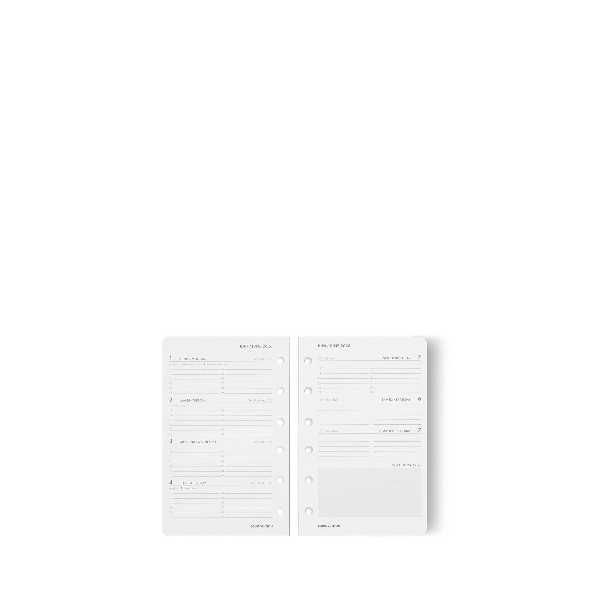 Small Functional Weekly Agenda Refill 2026  in Trunks, Travel and Home