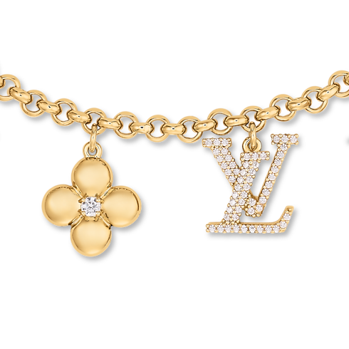 Sparkly Monogram Bag Charm detail view