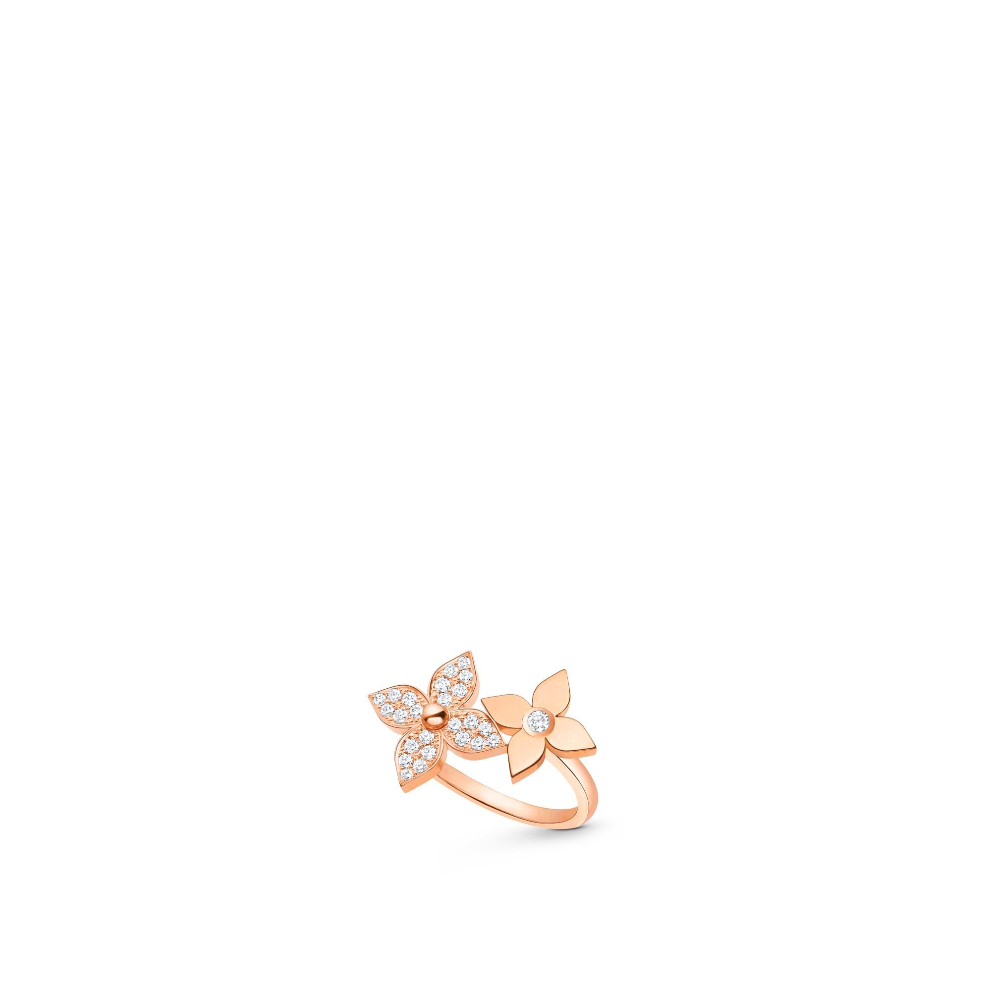 Star Blossom Ring, Pink Gold And Diamonds  in Perhiasan